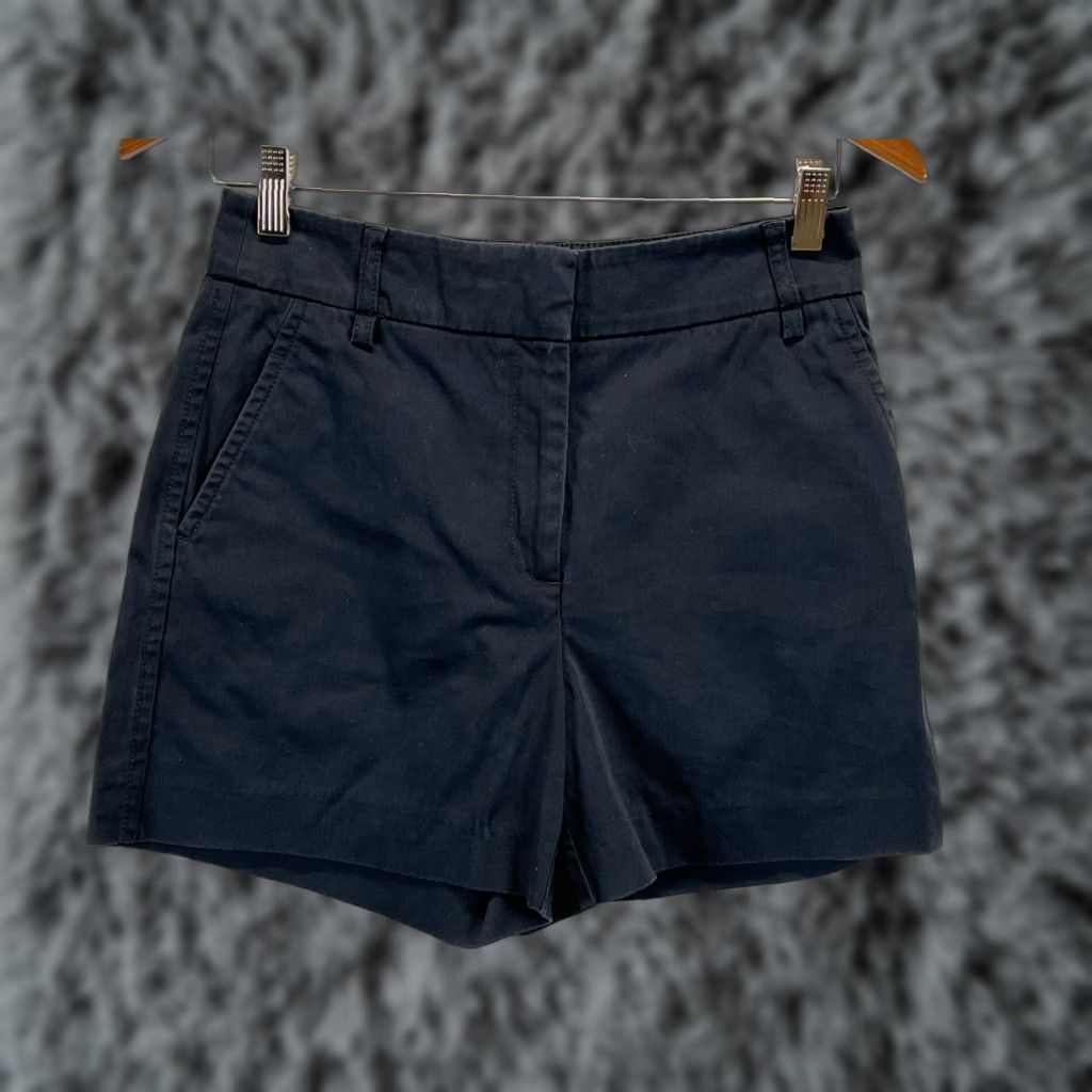 Reiss Reiss Women's Chino Shorts Sz 6 Cotton Twill Flat Front Navy Summer Classic Size 28" / US 6 / IT 42 - 1 Thumbnail