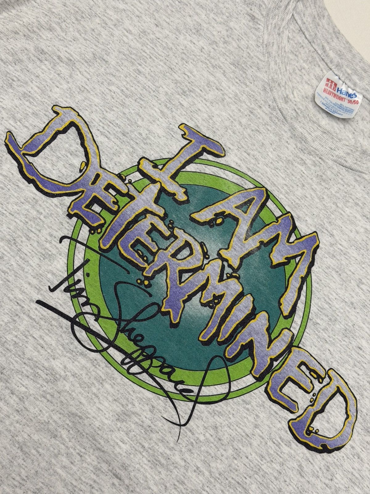 Hanes Vintage 90s Tim Sheppard “I Am Determined” Christian T-Shirt Size US XL / EU 56 / 4 - 5 Thumbnail