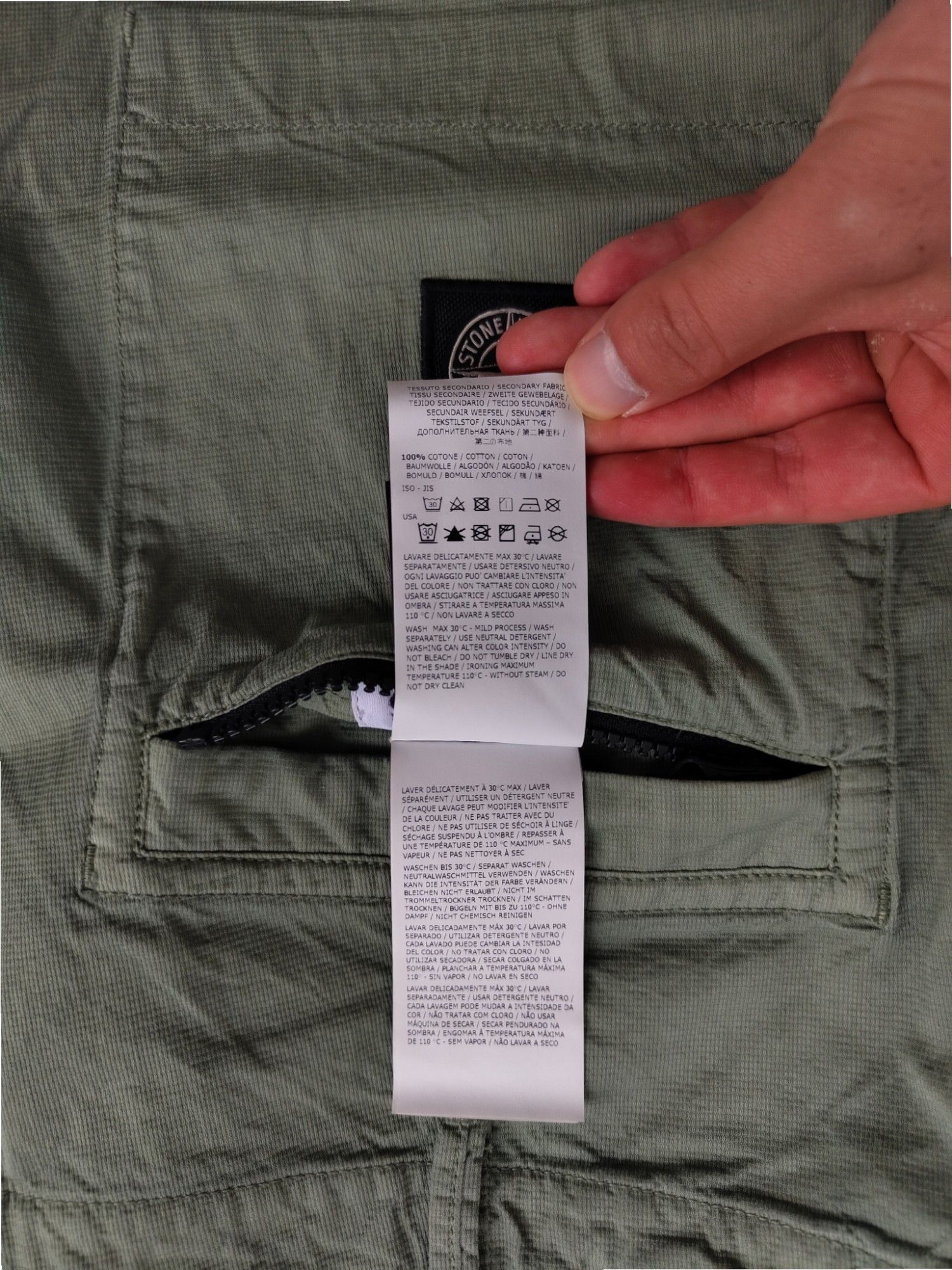 Stone Island Stone Island Reversible Light Army Green Cropped Pants Size US 32 / EU 48 - 9 Thumbnail