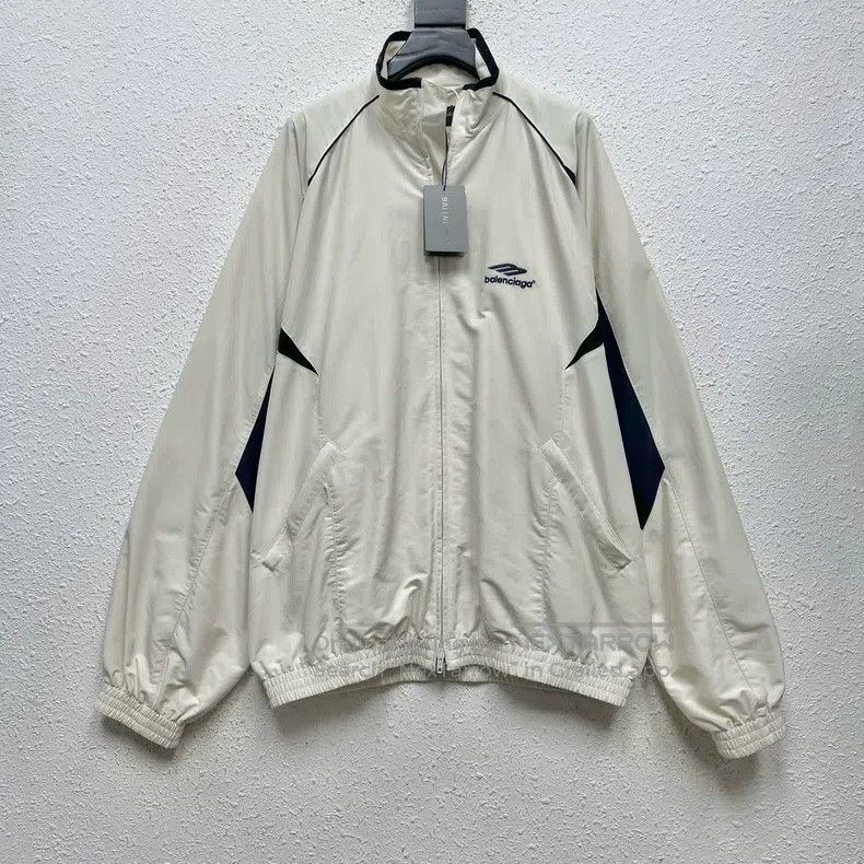 Balenciaga Ivory and Black Patchwork 3Bsports Embroidered