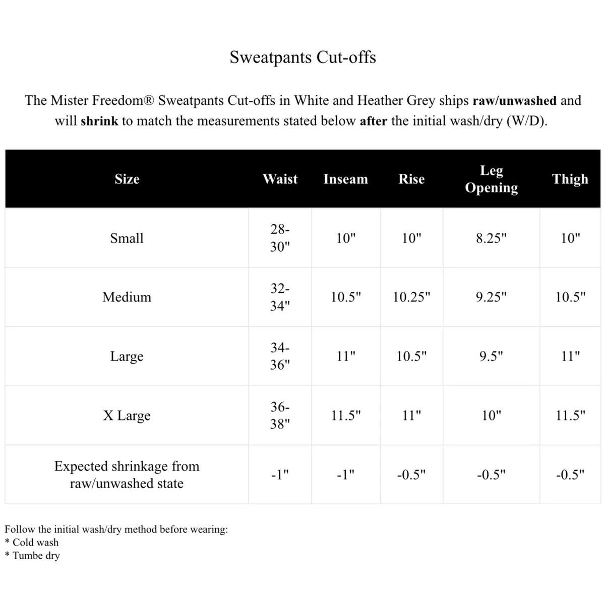 Mister Freedom Sweatpants Cut-Offs (Sweatshorts) Size US 31 - 7 Thumbnail