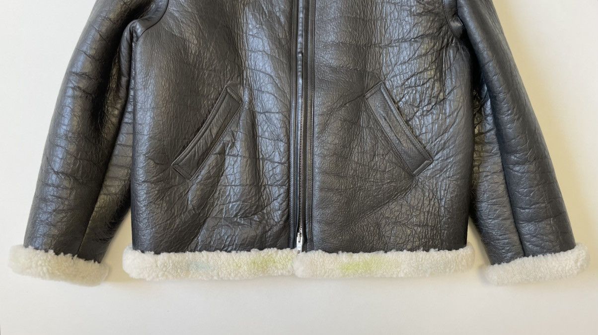 Balenciaga Black Leather ‘Graffiti’ Shearling Jacket Size US M / EU 48-50 / 2 - 7 Thumbnail