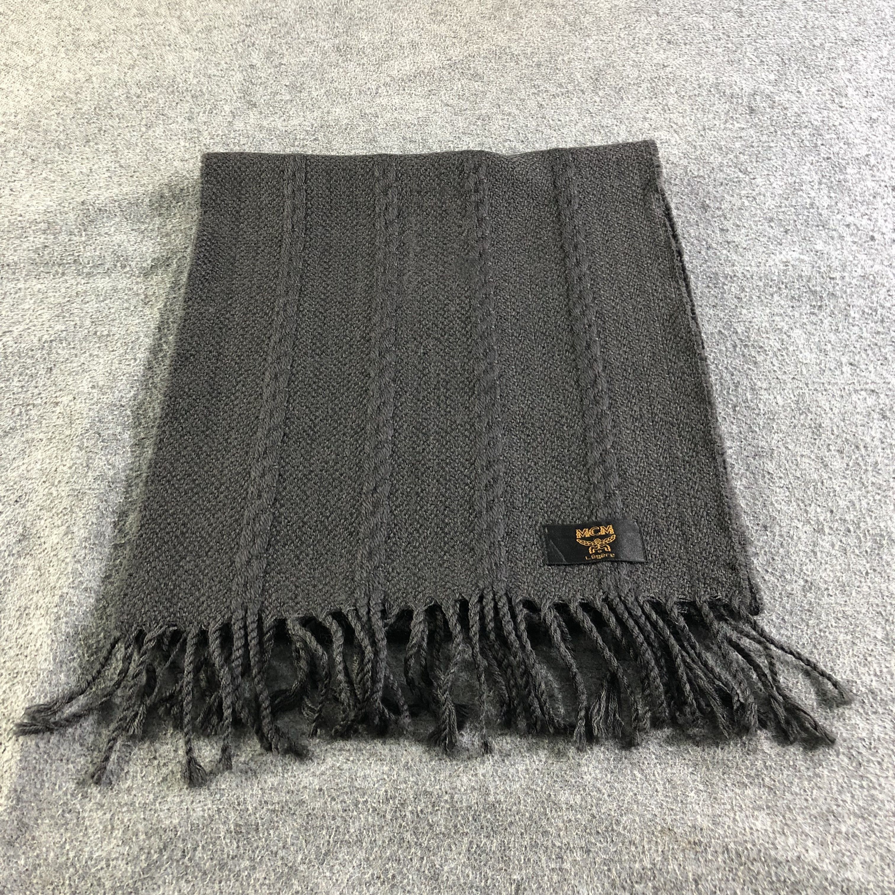 MCM MCM Cable Knit Wool Scarf Muffler V1925 Size ONE SIZE - 3 Thumbnail