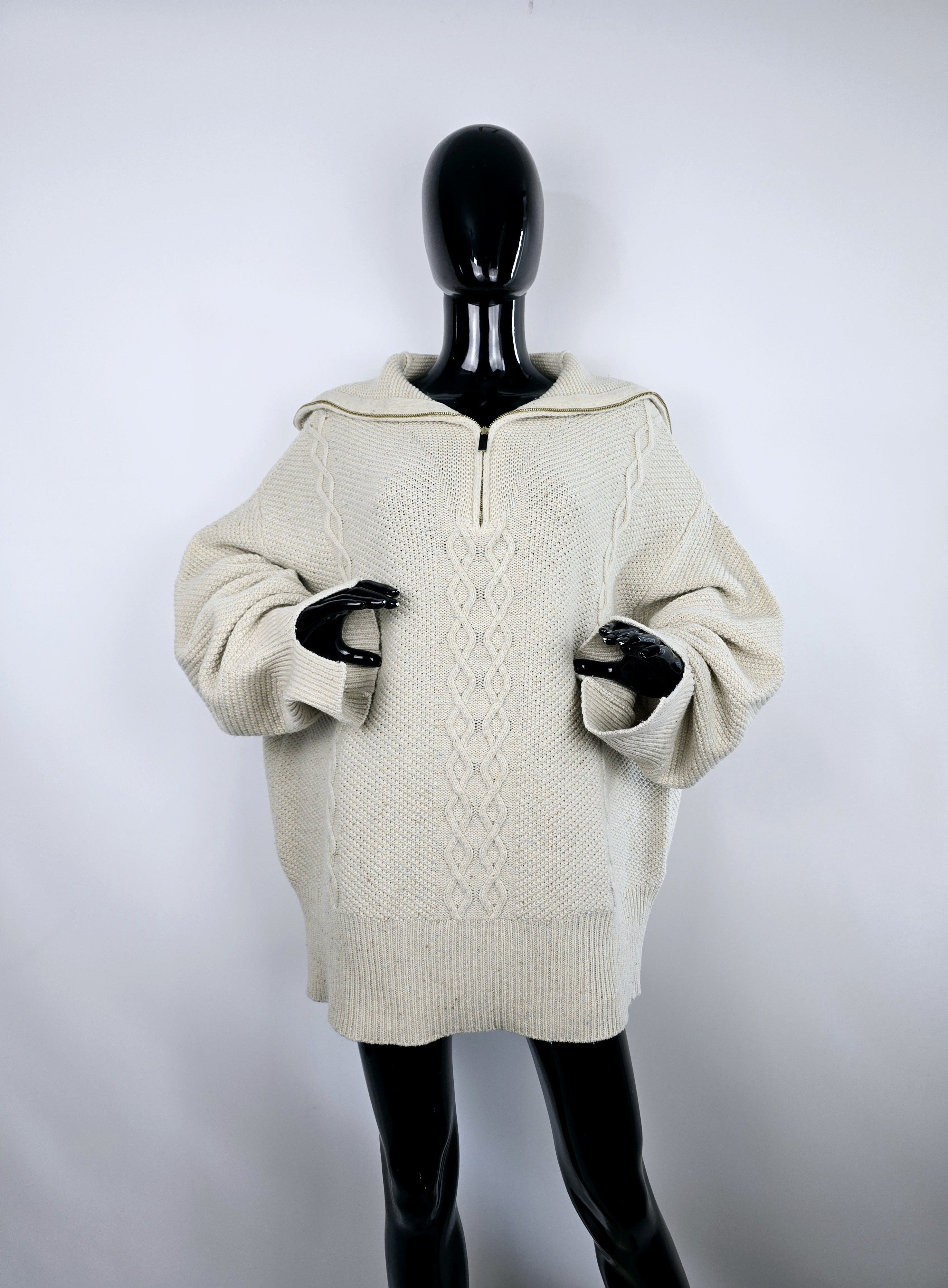 Designer × Other Oversized Wool Sweater by Aylin Koenig 100% Virgin Wool M/L Size M / US 6-8 / IT 42-44 - 1 Thumbnail