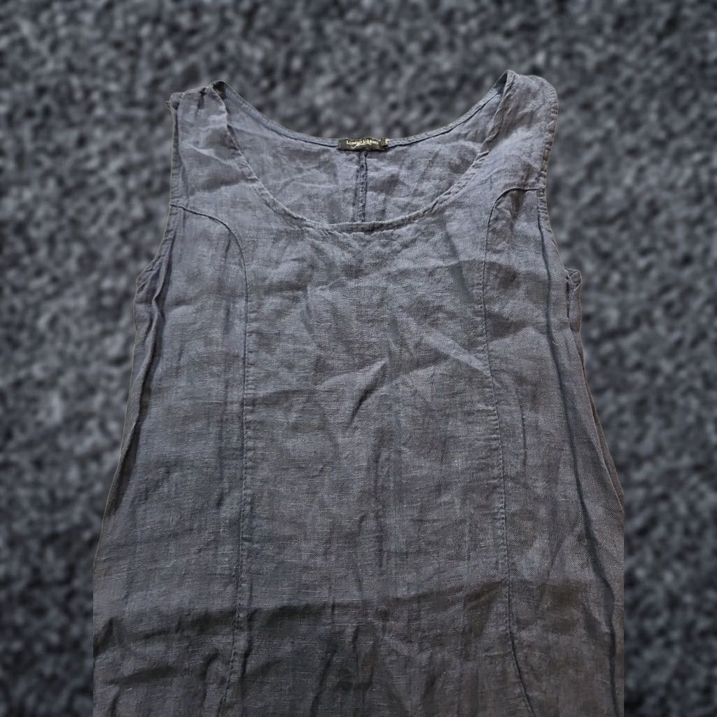 Vintage Lungo L'Arno Dress Womens XS Blue Linen Knit Embroidered Shift Made In Italy Size XS / US 0-2 / IT 36-38 - 1 Thumbnail