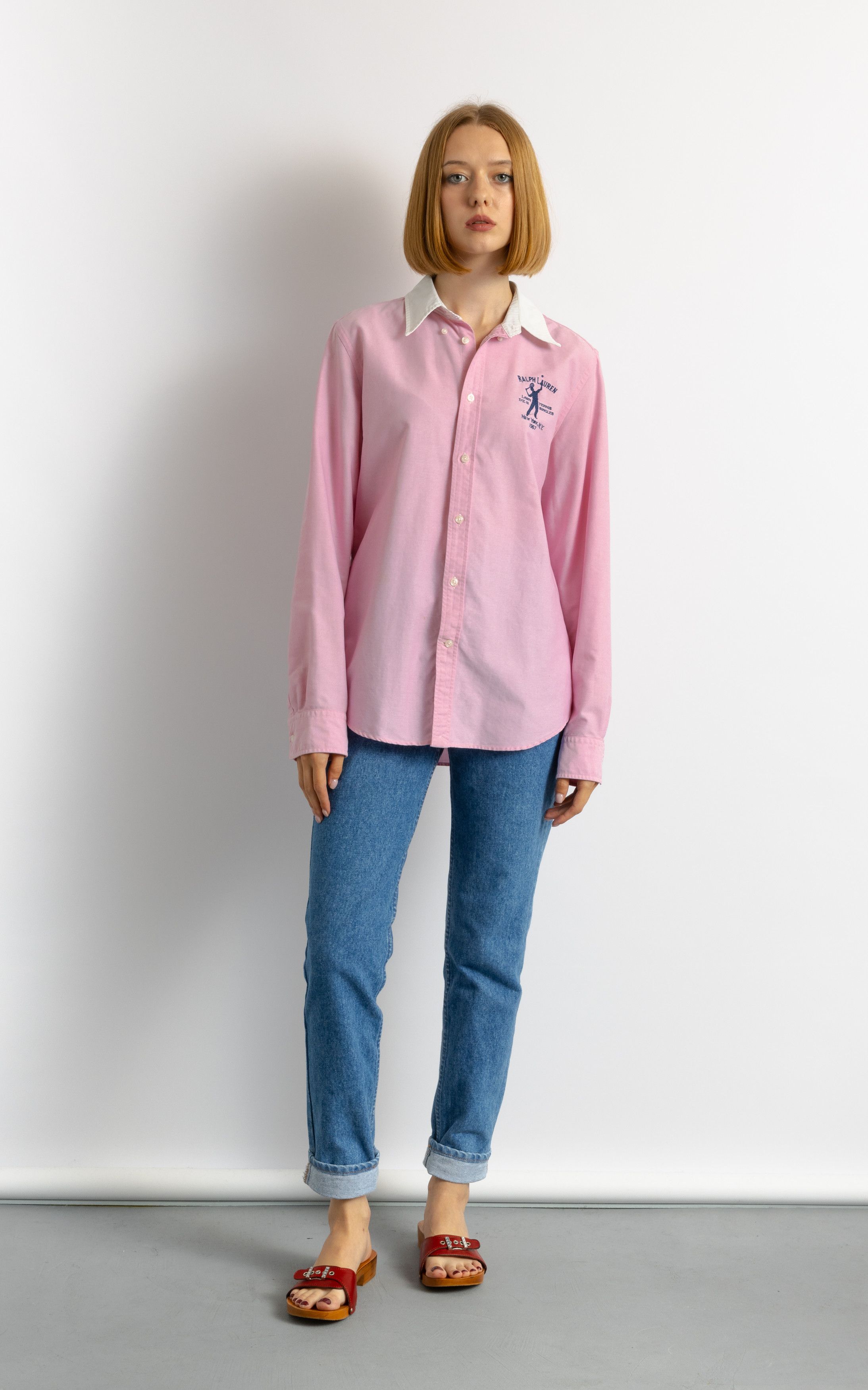 Ralph Lauren 90s Vintage Woman Ralph Lauren Pink Shirt 8698 Size L / US 10 / IT 46 - 1 Thumbnail
