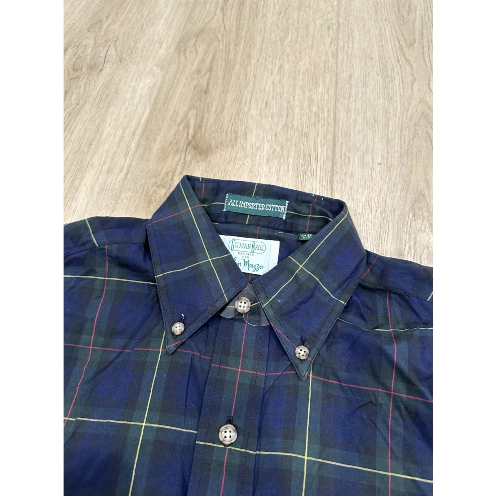 Vintage Gitman Bros For John Mazzo Mens Long Sleeve Tartan Plaid Size S Made In USA NWOT Size US S / EU 44-46 / 1 - 5 Thumbnail