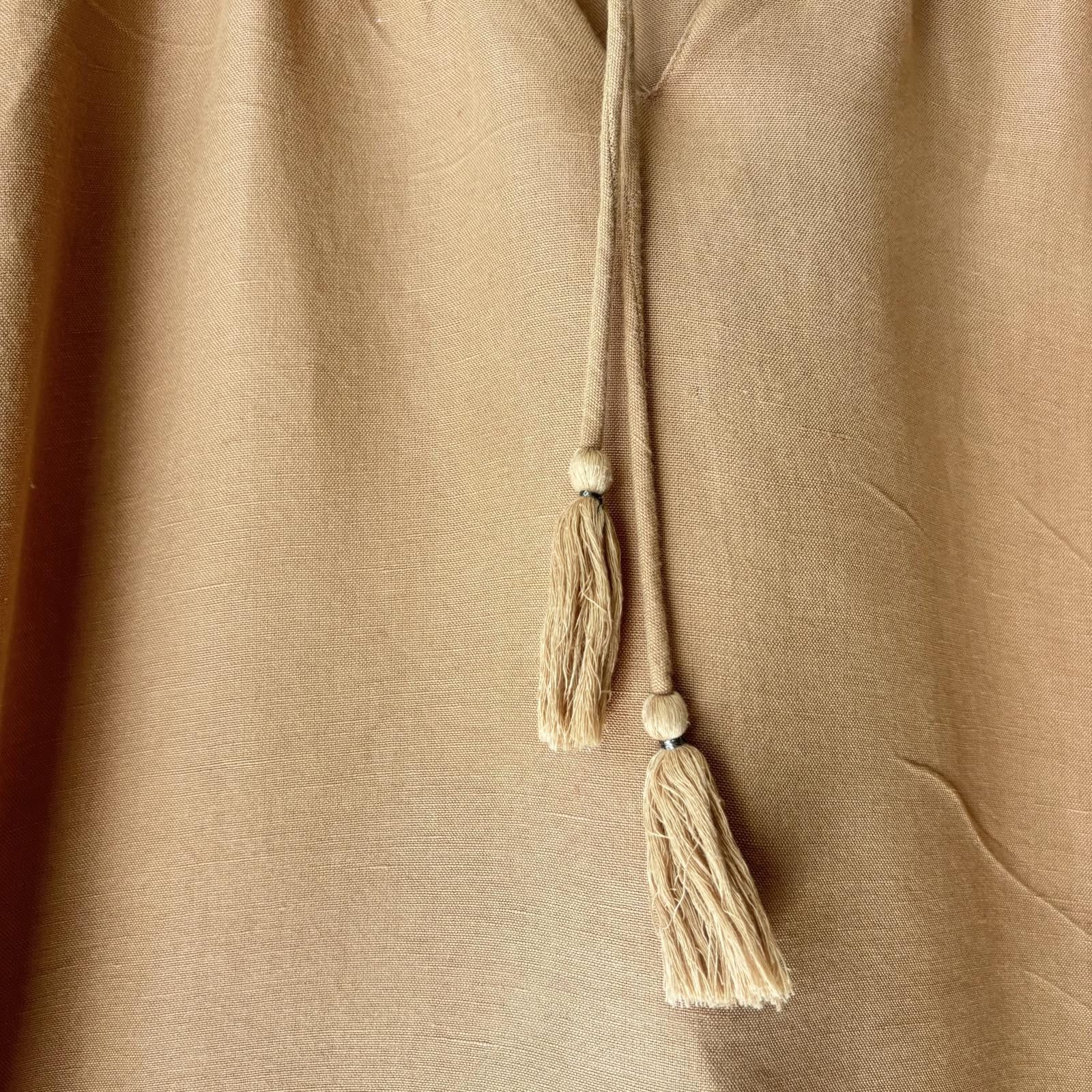 Anthropologie Anthropologie Peasant Blouse with Tassel Ties Size L / US 10 / IT 46 - 3 Thumbnail