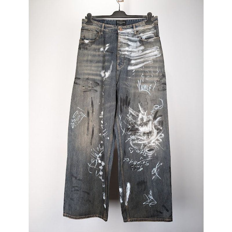 Balenciaga o1rshd1 Q:2 / Baggy Pants / Jeans in Light Blue Size US 34 / EU 50 - 1 Thumbnail