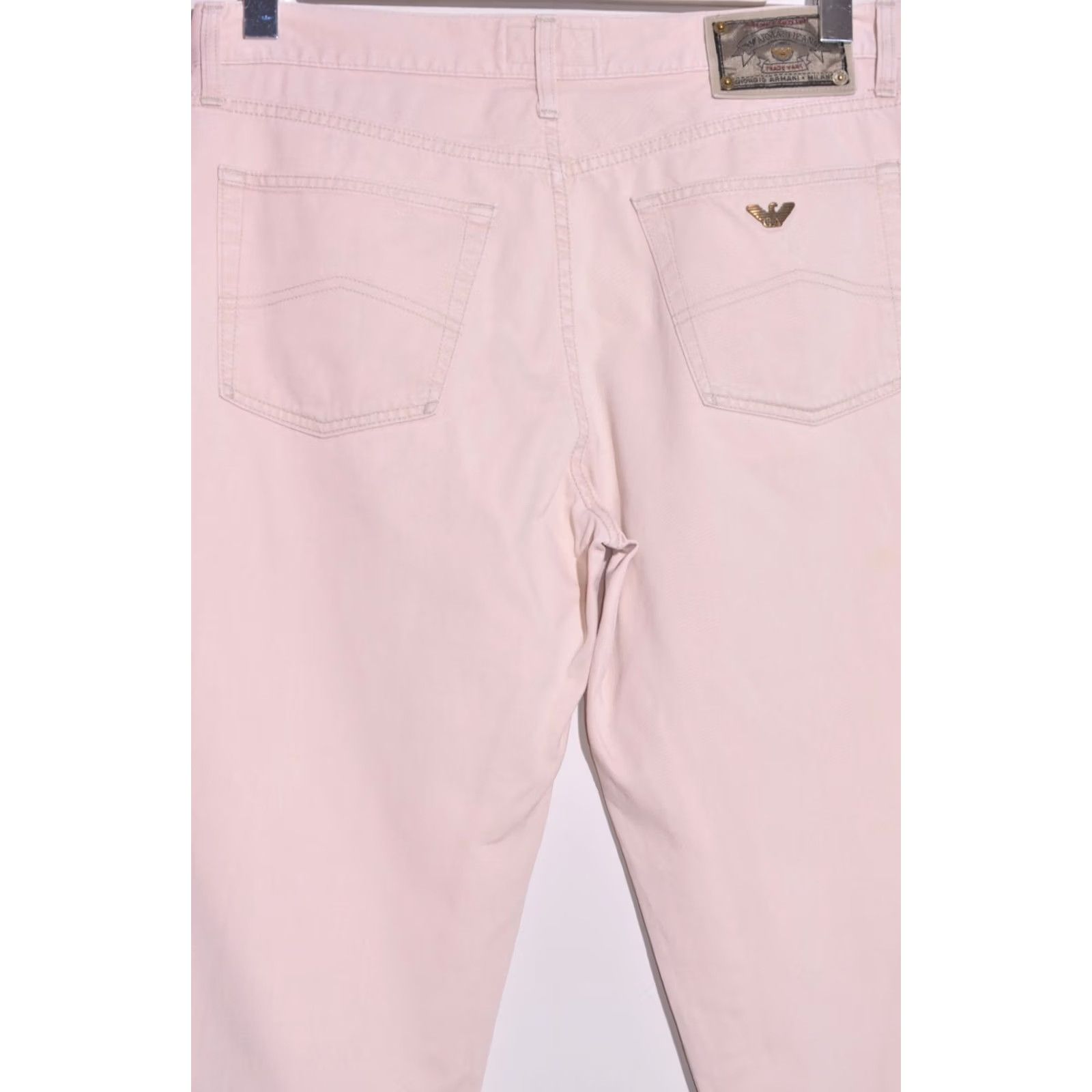 Vintage VINTAGE Armani Jeans Men's Eco-Stone Beige Denim Pants Made in Italy Size 36 Size US 36 / EU 52 - 4 Thumbnail