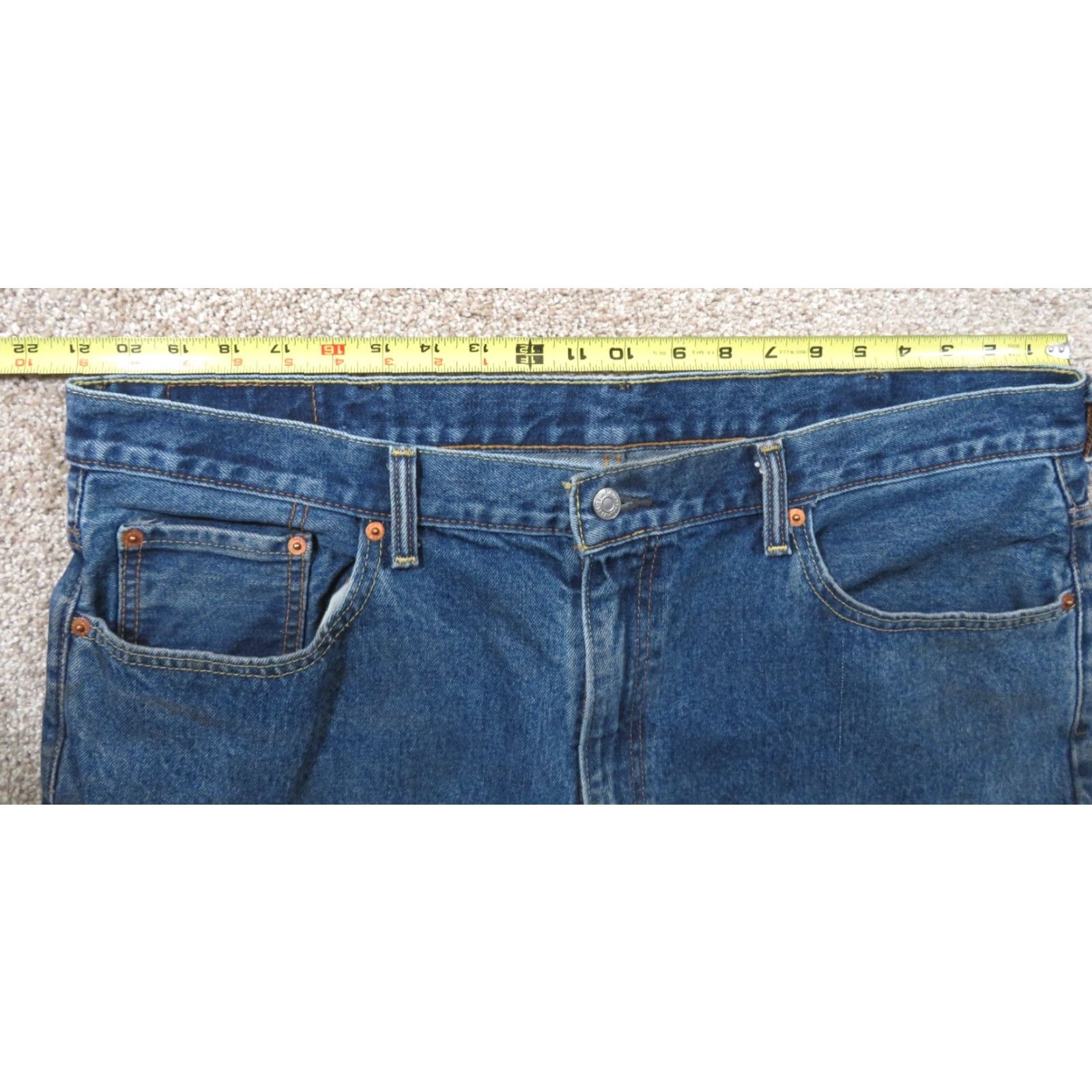 Levi's Vintage Levi's 550 Jeans Blue Relaxed Fit Tapper leg 42X28 Distressed 5-Pocket Denim Men Straight Jeans Size US 42 / EU 58 - 7 Thumbnail