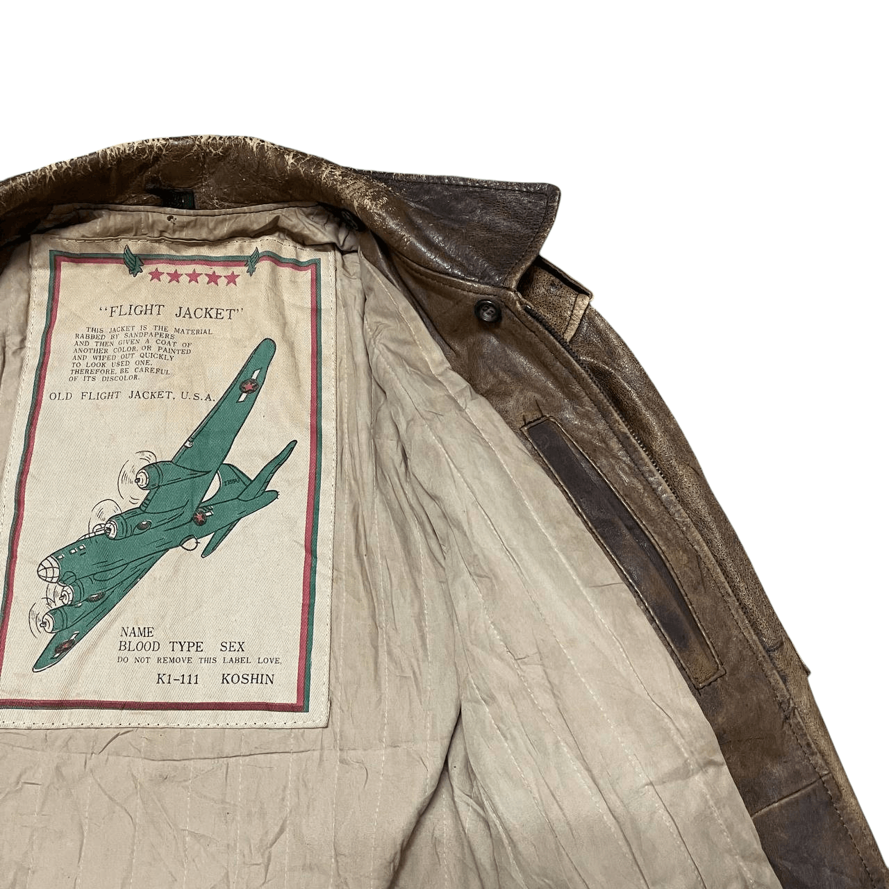 Leather Vintage Flight Jacket Leather Military Bomber Size US L / EU 52-54 / 3 - 11 Thumbnail