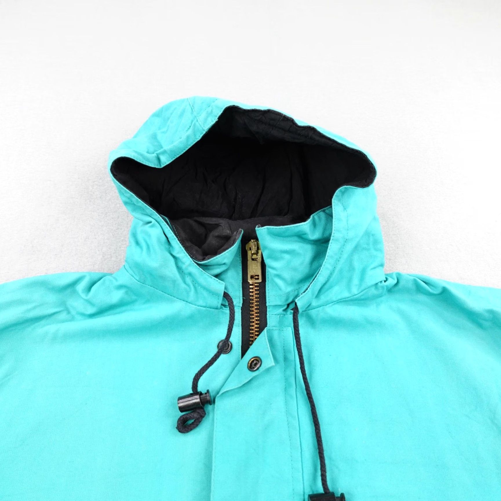 Altea VINTAGE Kakadu Traders Jacket XL Teal Hooded Parka Mens Outdoor Cotton Field Coat Size US XL / EU 56 / 4 - 2 Thumbnail