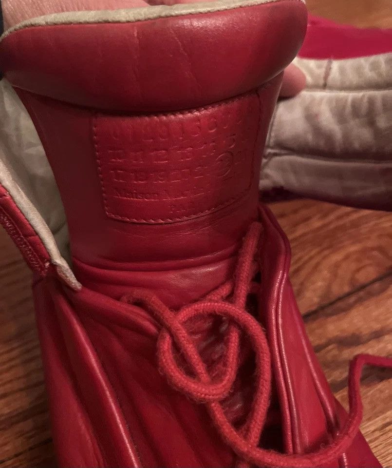 Maison Margiela Maison Margiela Future Red Leather High Top 9 42 Sneakers Size US 9 / EU 42 - 3 Thumbnail
