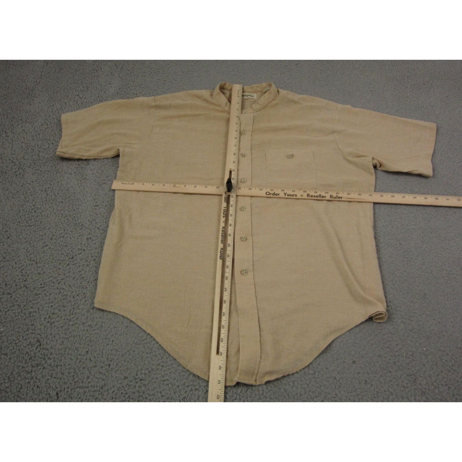 Vintage VINTAGE Campus Shirt Mens XL Brown 60s 70s Band Button-Up Short Sleeve Collared Cotton Polyester Made in USA Size US XL / EU 56 / 4 - 7 Thumbnail