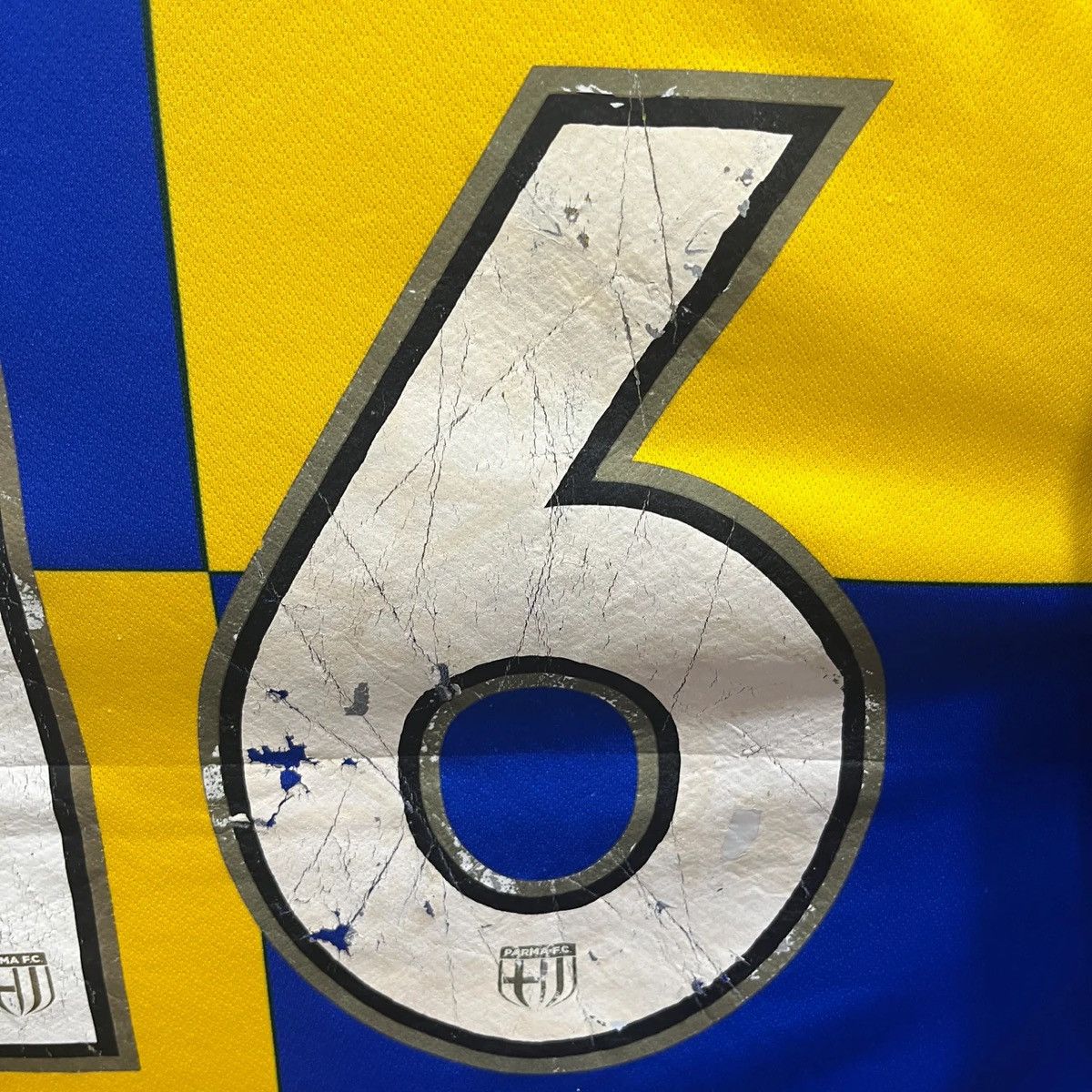 Errea Parma 2013-14 Away Parolo Match Worn Football Jersey Shirt Size US L / EU 52-54 / 3 - 10 Thumbnail