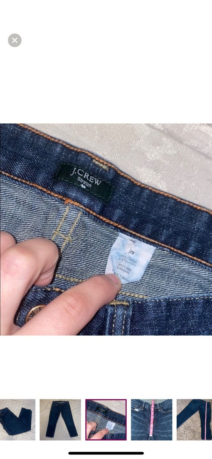 J.Crew J. Crew ankle slimy jeans size 29 Size 29" - 4 Thumbnail