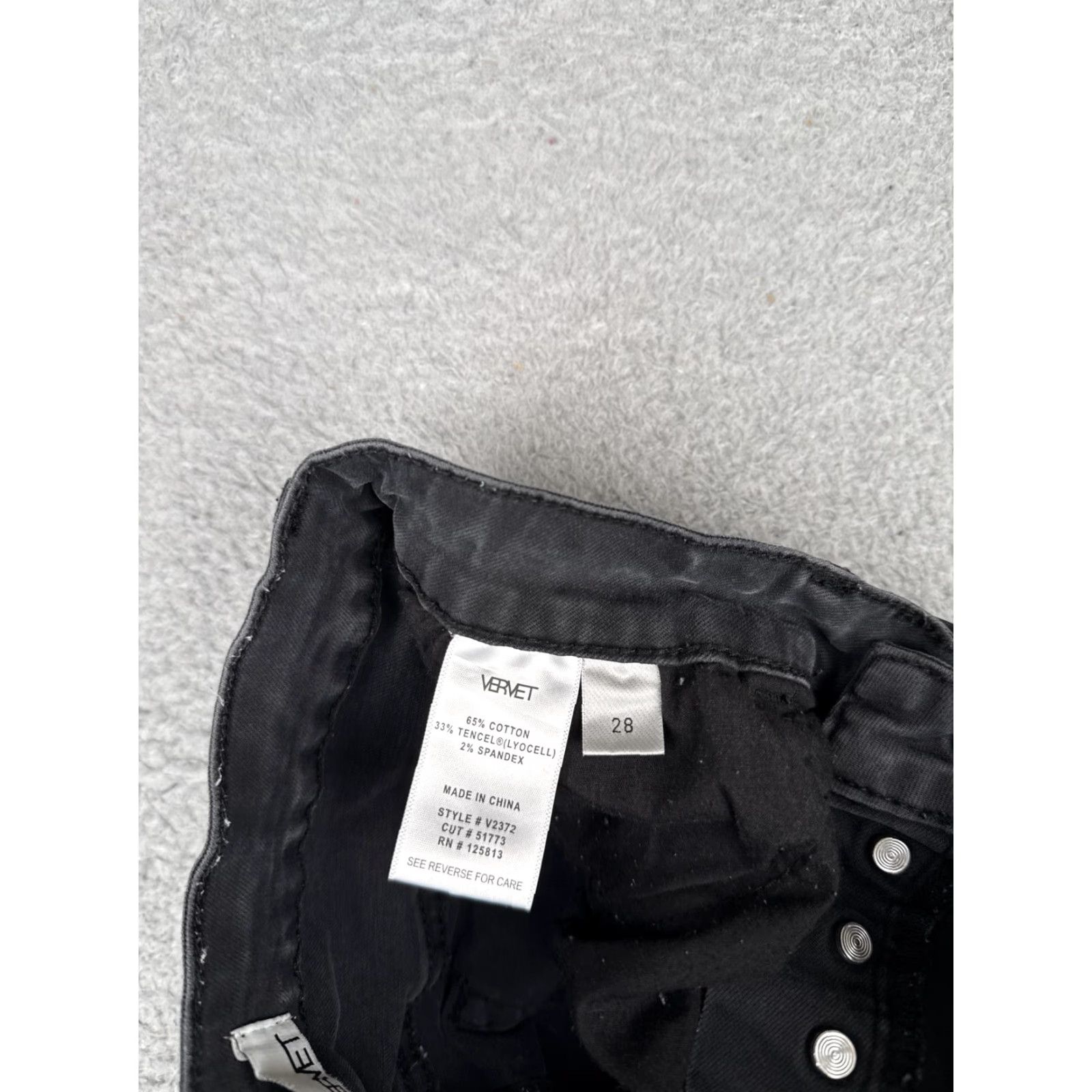 Denime VERVET Jeans Women's 28 Gray Charcoal Wash Mid Rise Wide-Leg Crop 28x25 Denim Size 28" / US 6 / IT 42 - 7 Thumbnail