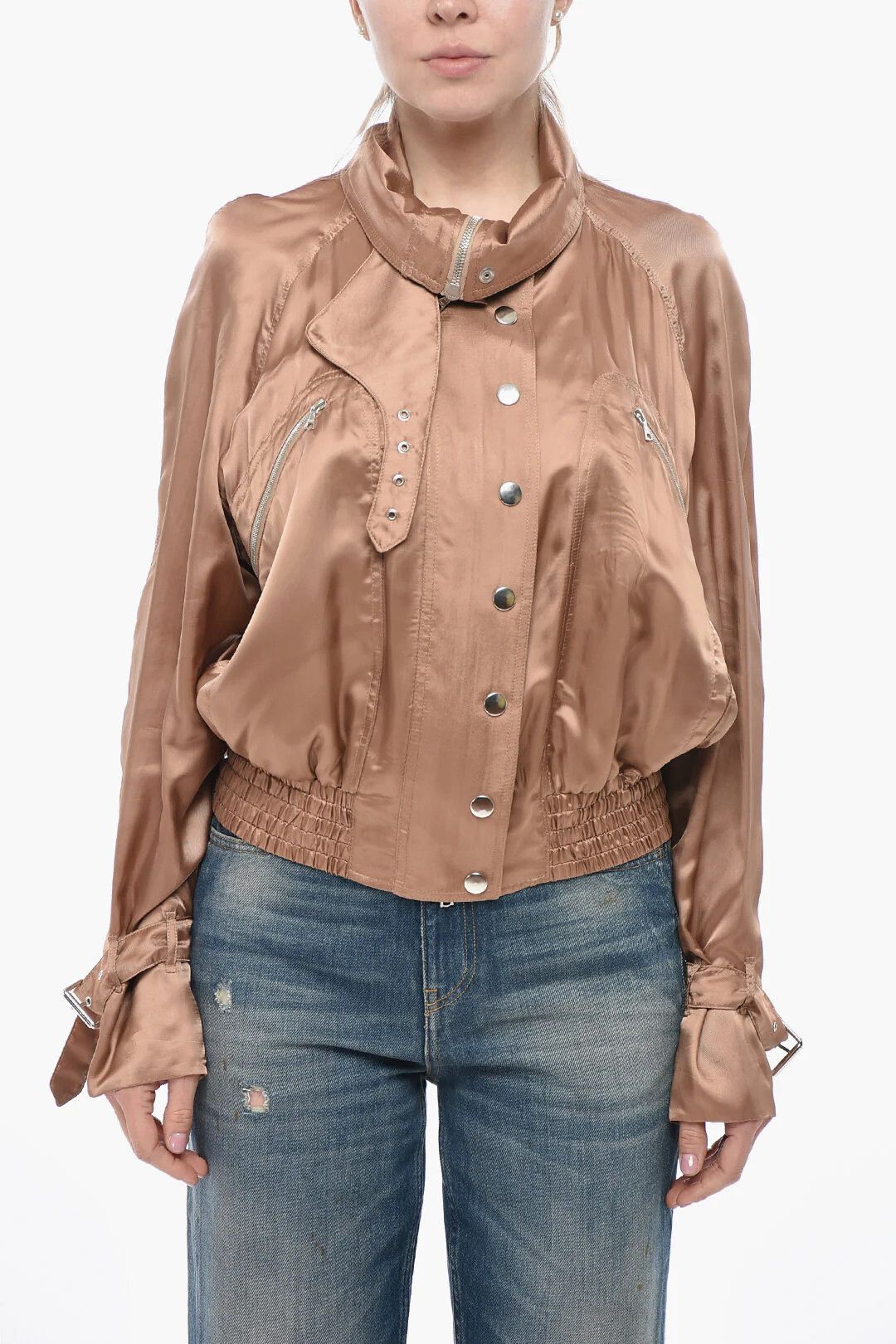 Dries Van Noten og1mm0426 Satin Jacket in Pink Size M / US 6-8 / IT 42-44 - 1 Thumbnail