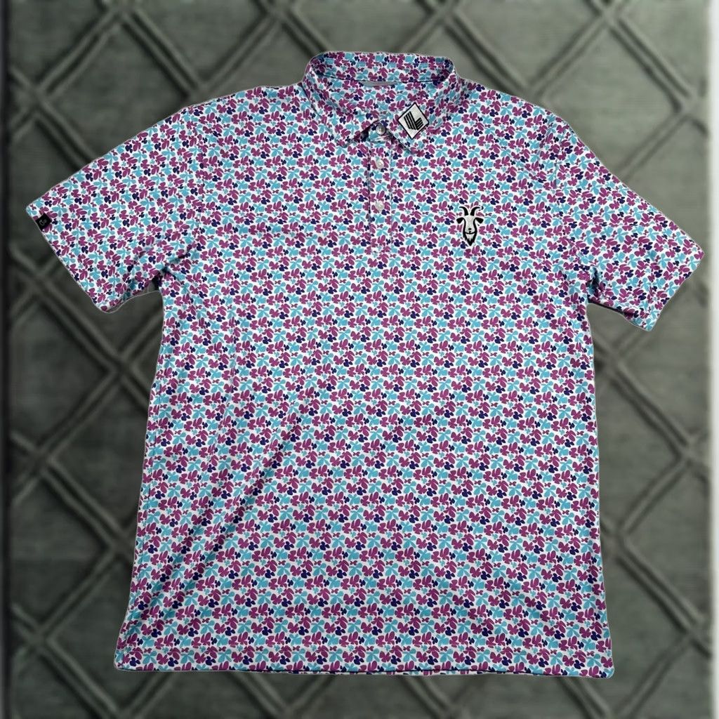 Vintage Swannies Shirt Mens M Polo LIV Golf RangeGoats Floral Bubba Watson Size US M / EU 48-50 / 2 - 1 Thumbnail