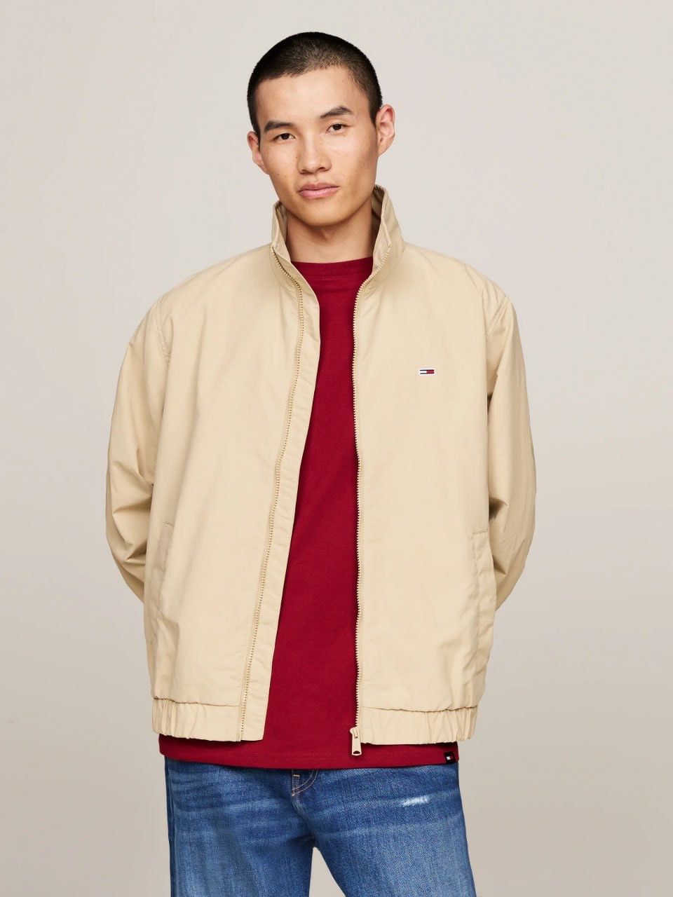 Tommy Hilfiger Tommy Hilfiger essential casual bomber Beige Zip Jacket Size US XL / EU 56 / 4 - 3 Thumbnail