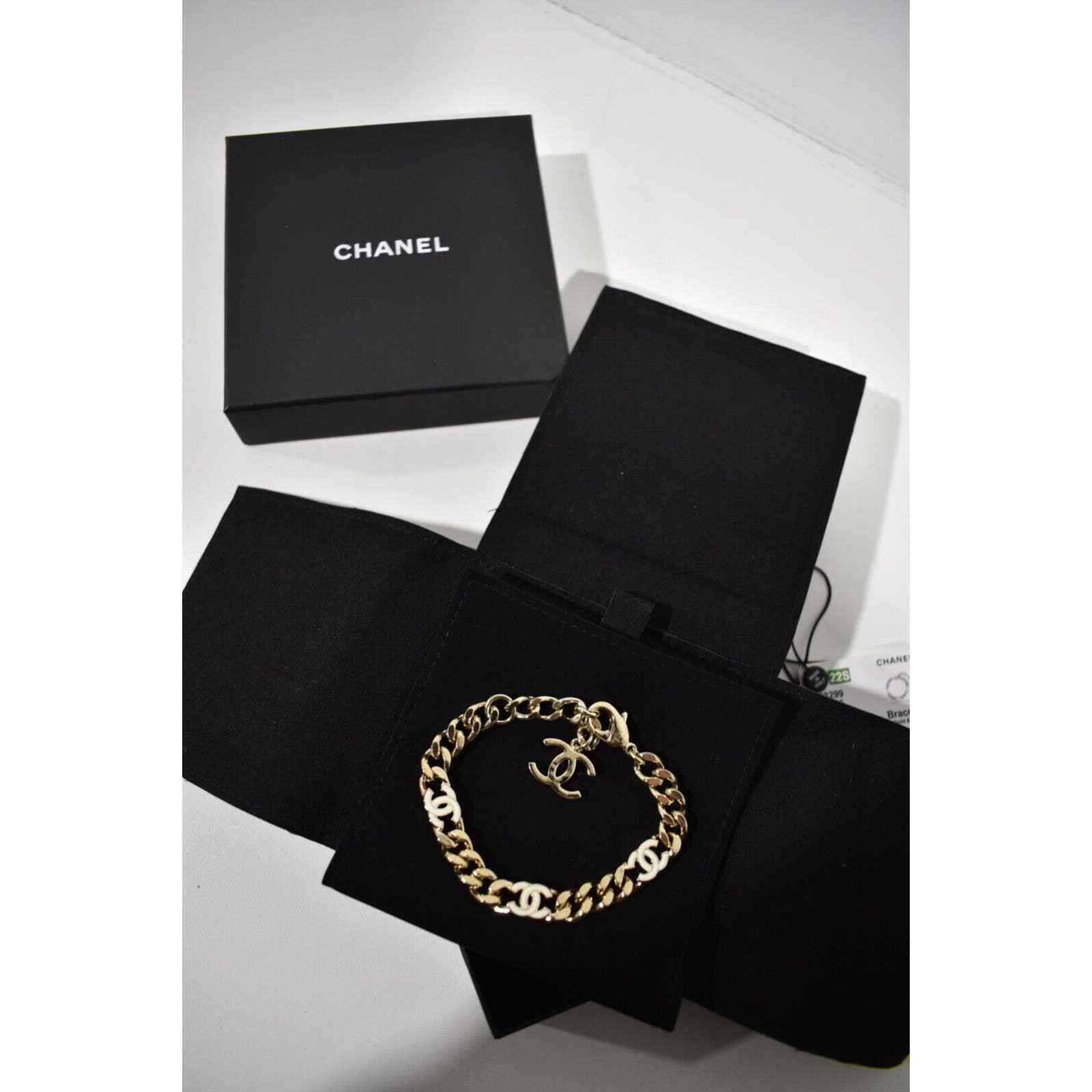 Chanel Chanel 22S Gold Chain Link Adjustable Runway Arm Bracelet Size ONE SIZE - 2 Thumbnail