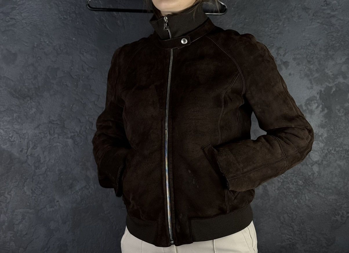 Prada 2000s Prada Brown Shearling Leather Jacket Women's Size L / US 10 / IT 46 - 4 Thumbnail