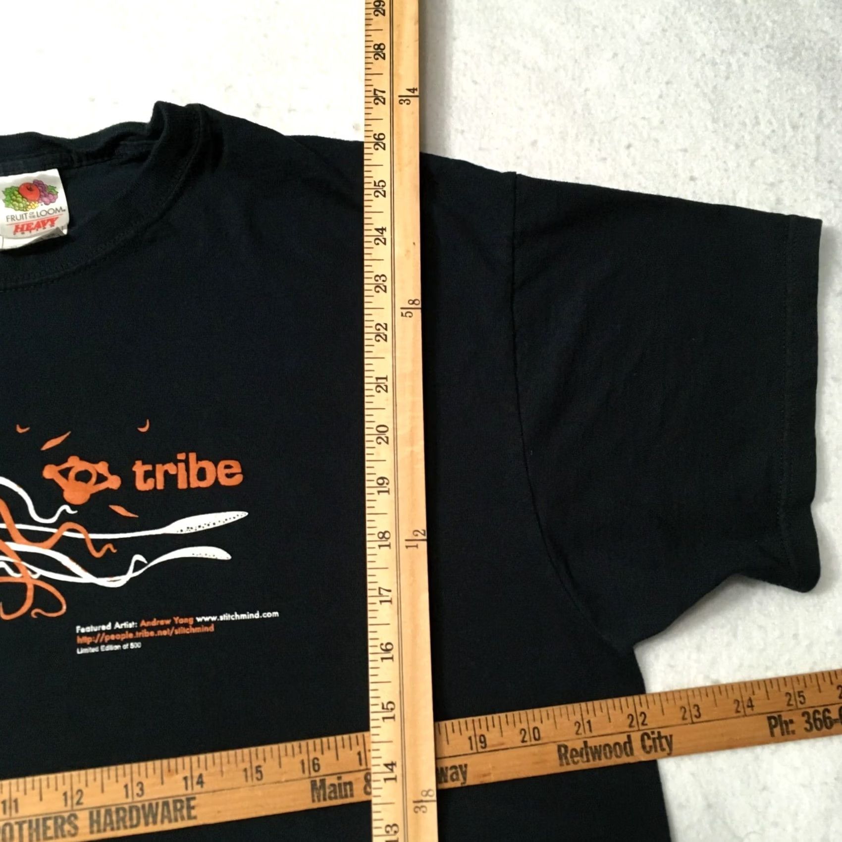 Fruit Of The Loom Tribe Quest Black Vintage T-Shirt XL Mens 90s Hip Hop Band Limited Edition A Tribe Called Quest Occult Boxing Style? Size US XL / EU 56 / 4 - 4 Thumbnail