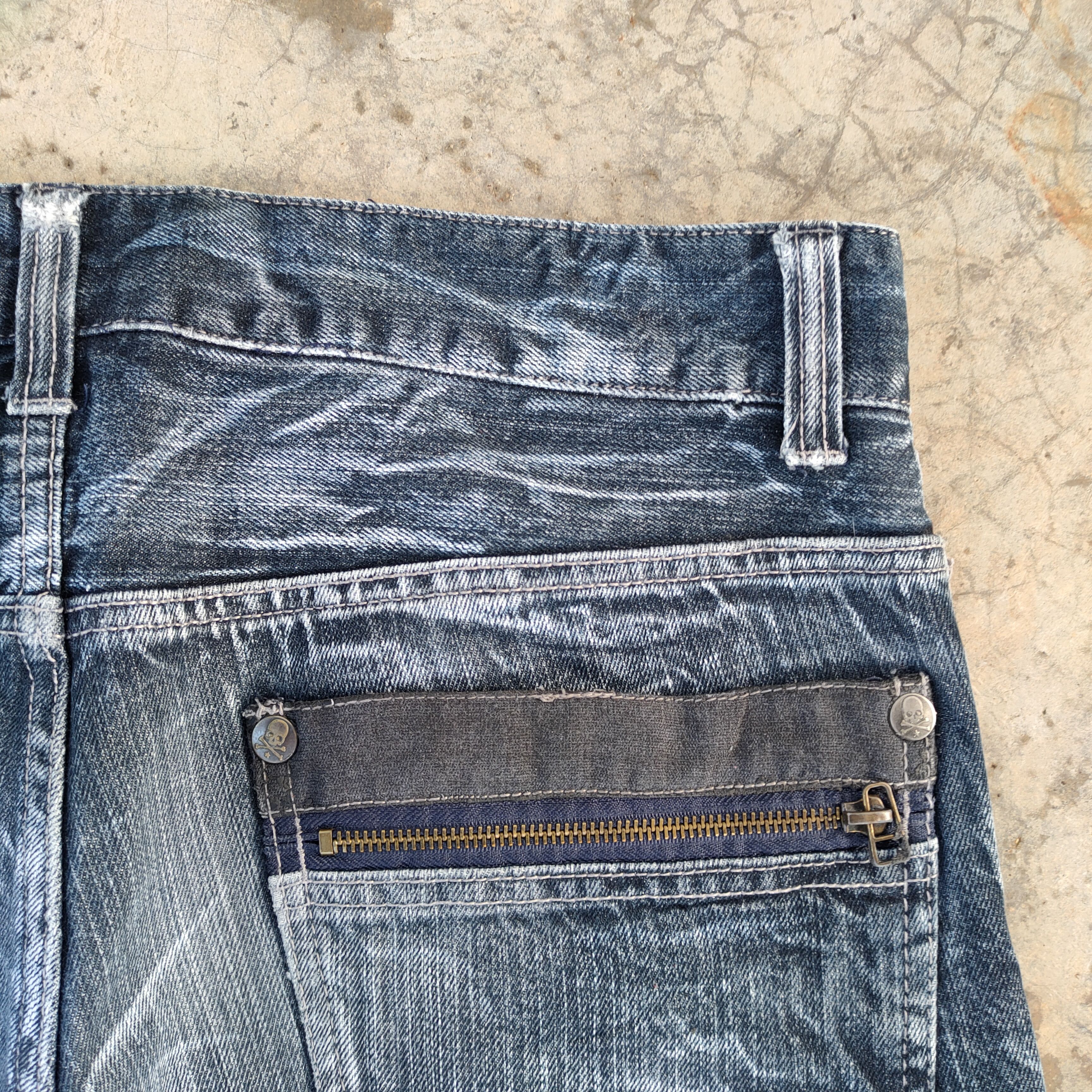 Japanese Brand × Jean × Vintage VINTAGE JACK SERIKA SKULL FADED STORM JEAN DENIM PANTS Size US 35 - 13 Thumbnail