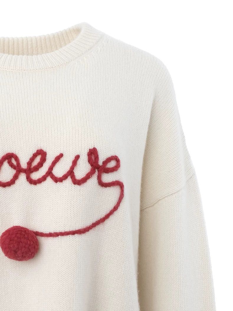 Loewe LOEWE White sweater in beige Size M / US 6-8 / IT 42-44 - 5 Thumbnail