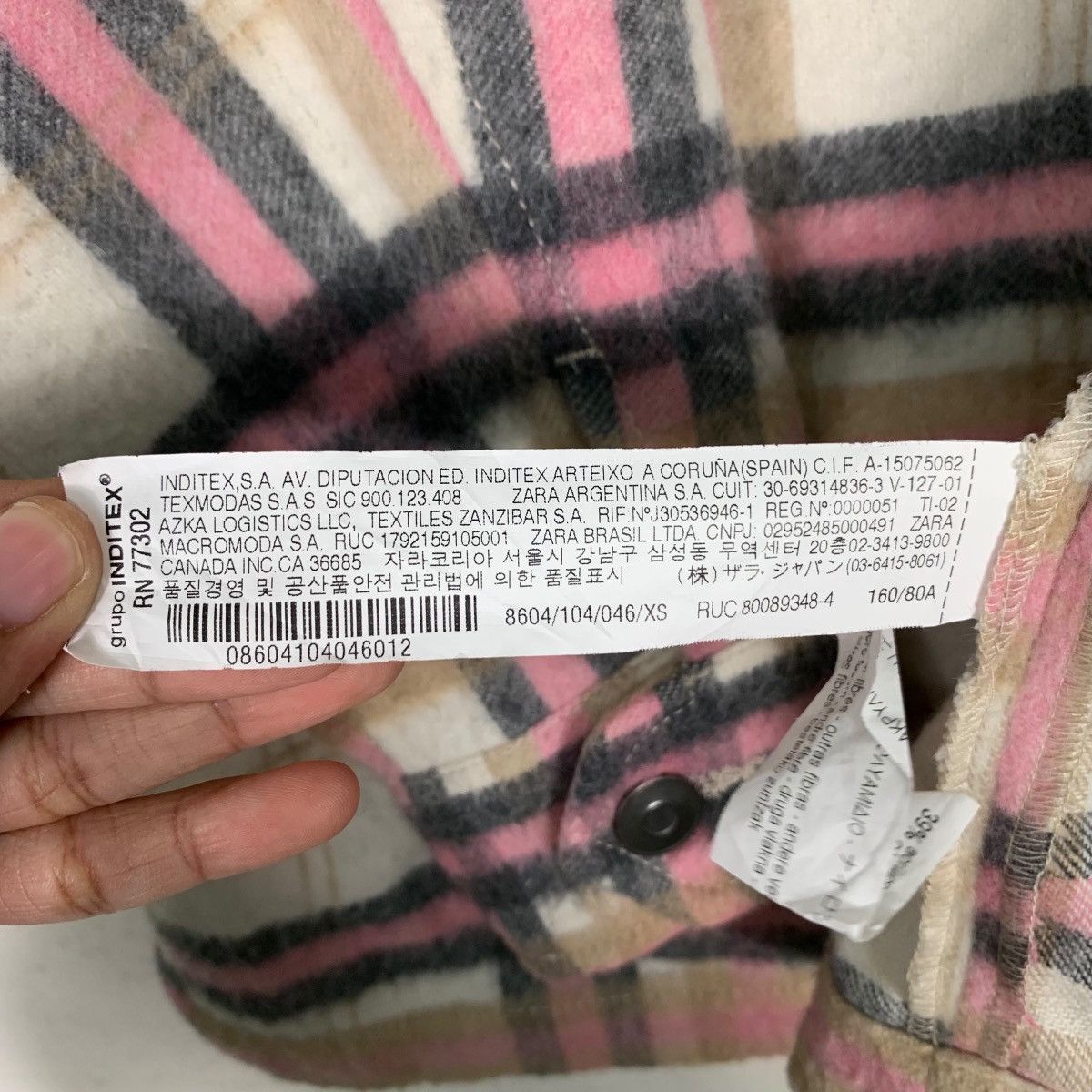 Zara ZARA CHECKED PLAID TARTAN PINK FLANNEL #0330-C15 Size XS / US 0-2 / IT 36-38 - 17 Thumbnail