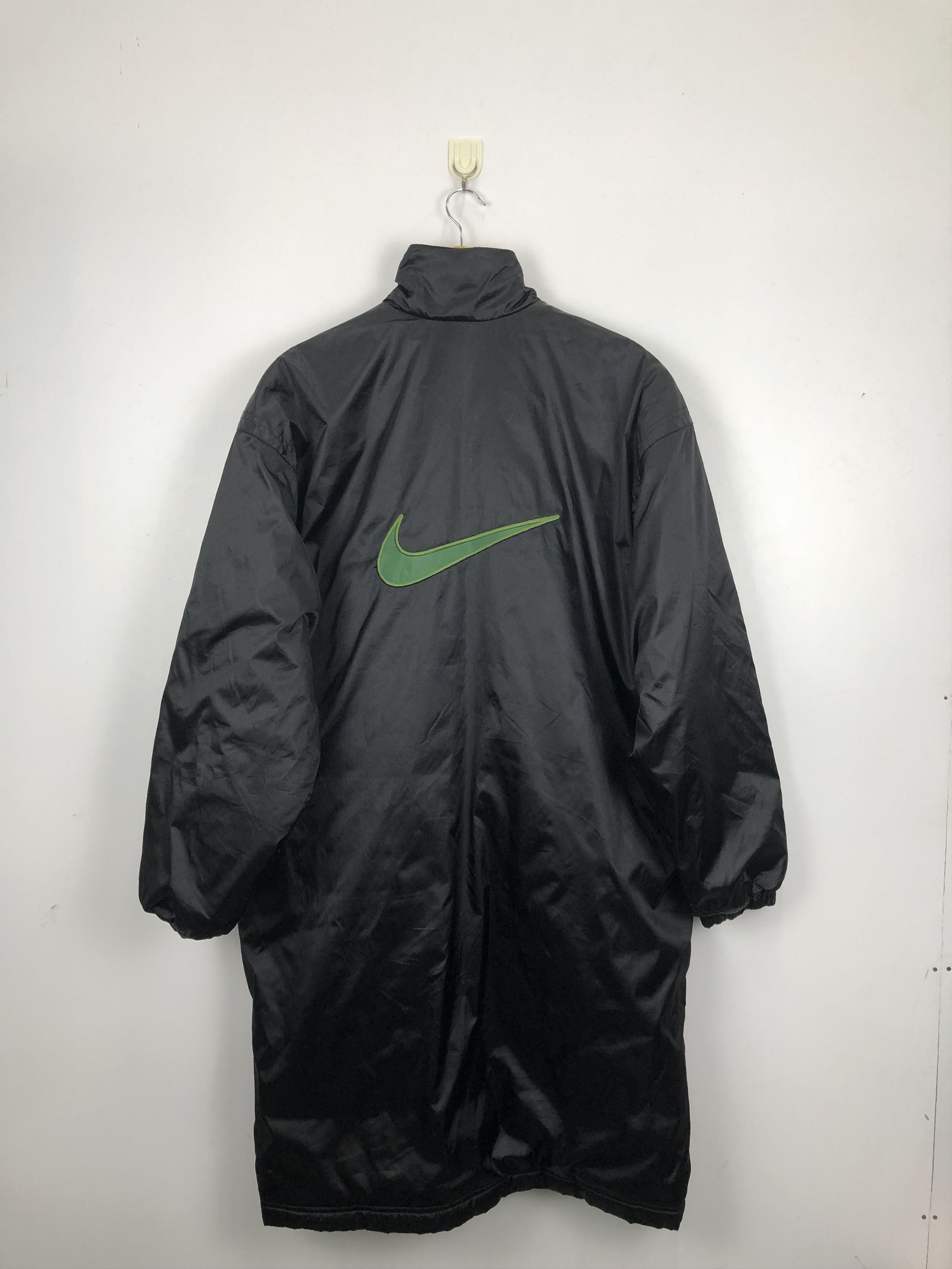 Nike Vintage 90s Nike Swoosh Long Jacket J0760 Size US M / EU 48-50 / 2 - 1 Thumbnail