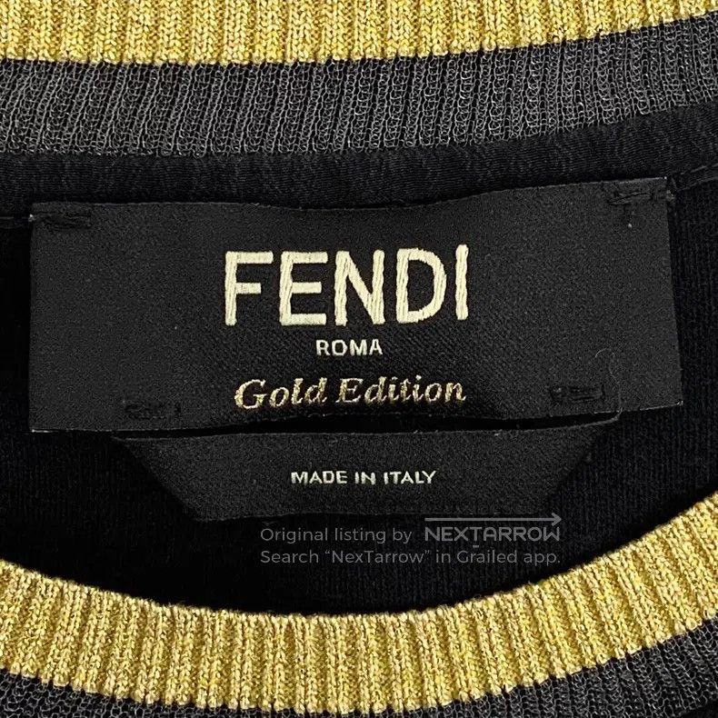 Fendi Fendi Color Blocked Striped Knit Dress with Diamond Accent Size XS / US 0-2 / IT 36-38 - 5 Thumbnail
