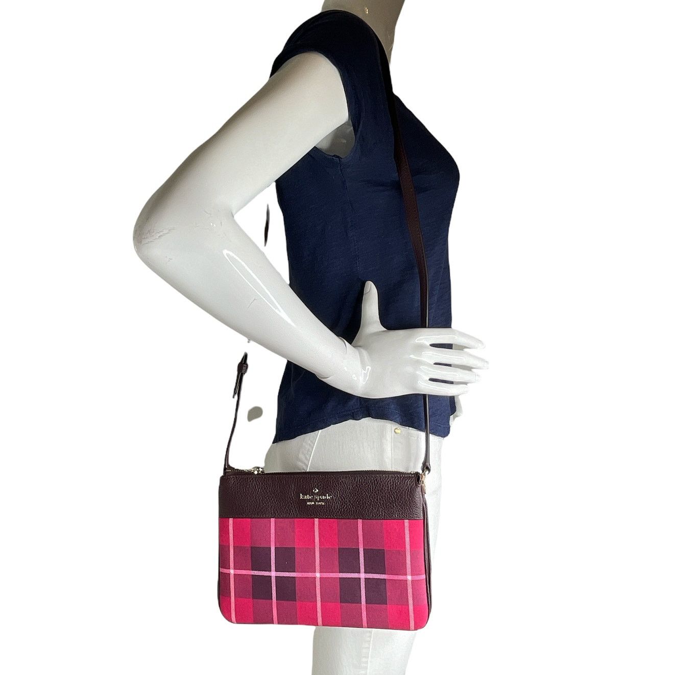 Kate Spade Kate spade Triple Gusset Plaid Print Crossbody Bag Size ONE SIZE - 5 Thumbnail
