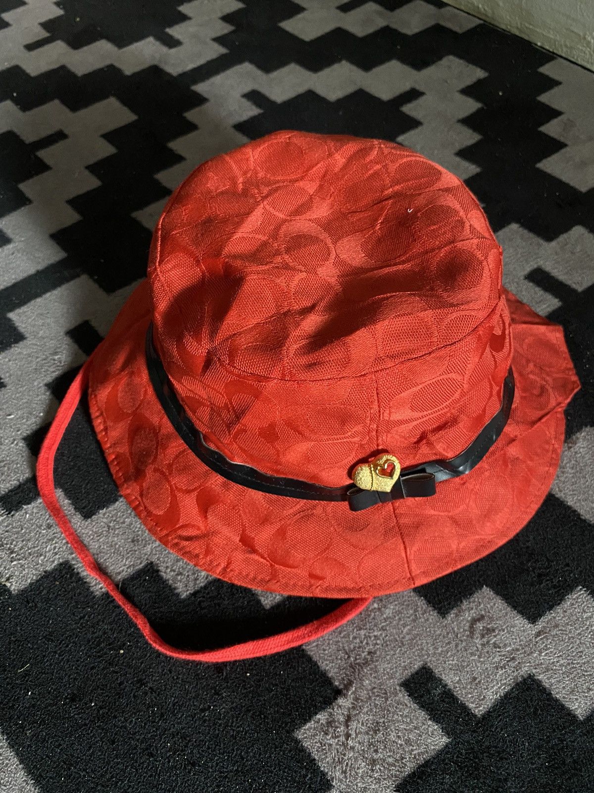 1990s coach monogram bucket hat