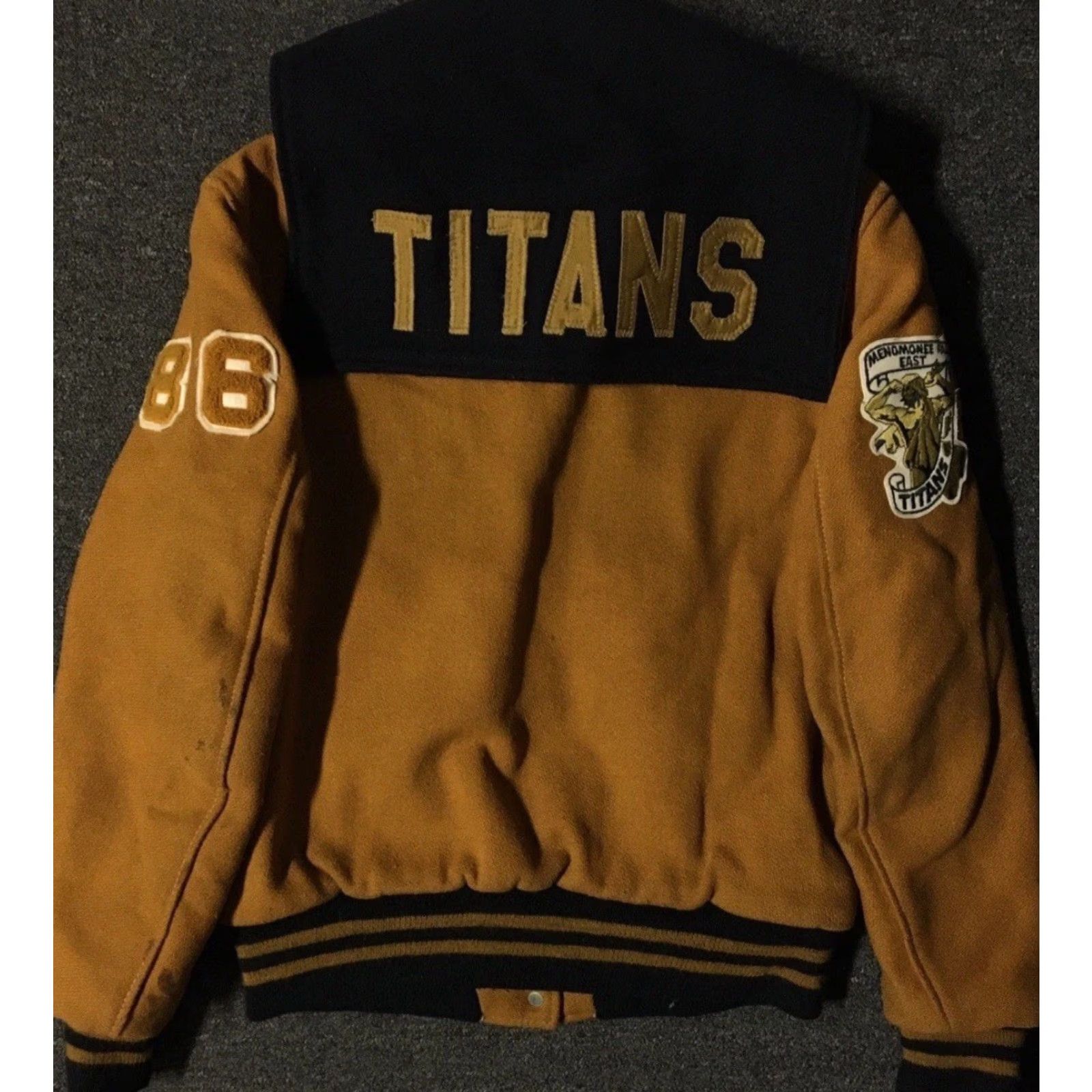 Vintage Vtg 80s Varsity Letterman Jacket 36 USA School Football Track College Grunge 70s Size US XXS / EU 40 - 2 Thumbnail