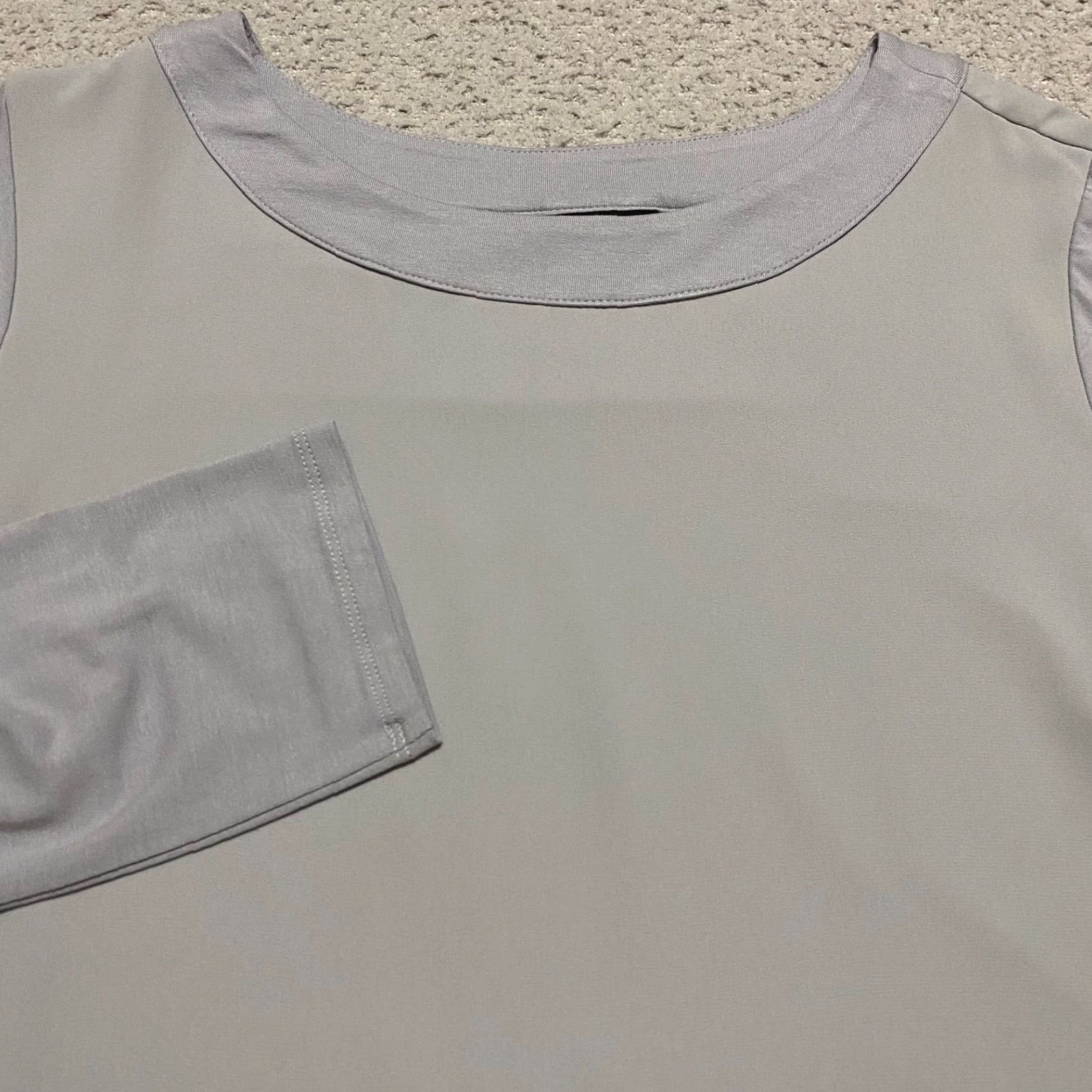J. Jill VINTAGE J. Jill Shirt Womens 1X Plus Gray Long Sleeve Round Neck Pullover Wearever Blouse Ladies 1X Gray Rayon Spandex Casual Knit Size XL / US 12-14 / IT 48-50 - 5 Thumbnail