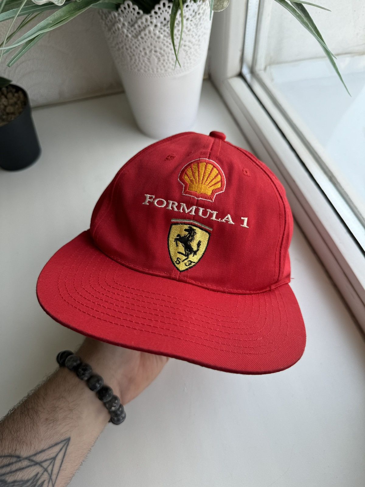 Ferrari Vintage 90s Ferrari Shell Formula 1 Cap Red Size ONE SIZE - 2 Thumbnail