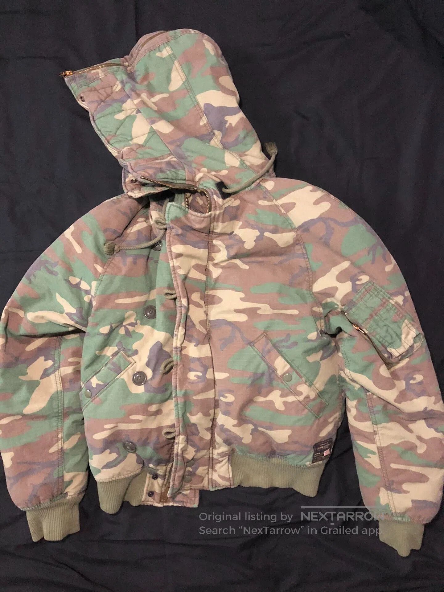 Vintage vintage camo n2b bomber jacket. Size US M / EU 48-50 / 2 - 2 Thumbnail