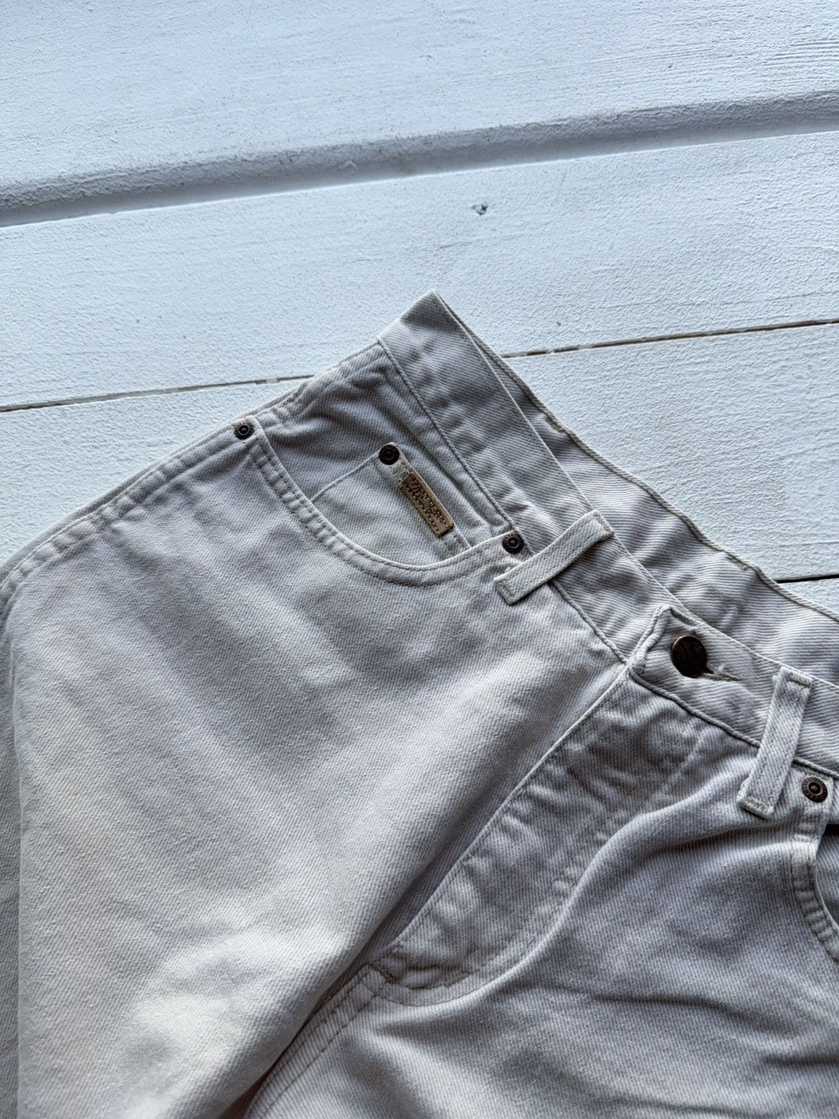 Wrangler Vintage 70s Wrangler UK-Made Off-White Western Cowboy Jeans Size US 30 / EU 46 - 5 Thumbnail