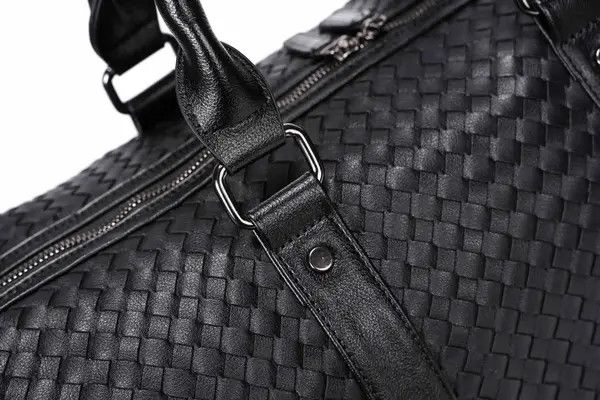 VIBE Outdoor retro woven travel duffle bag pu leather Size ONE SIZE - 8 Thumbnail
