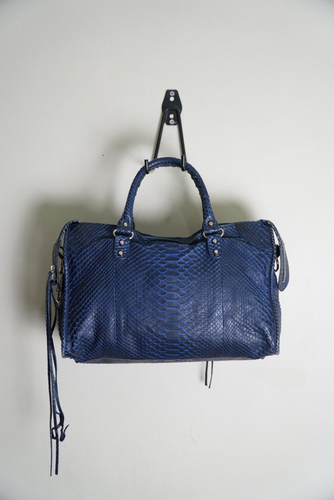 Balenciaga RARE Balenciga 2000’s Blue Python City Bag Size ONE SIZE - 2 Thumbnail