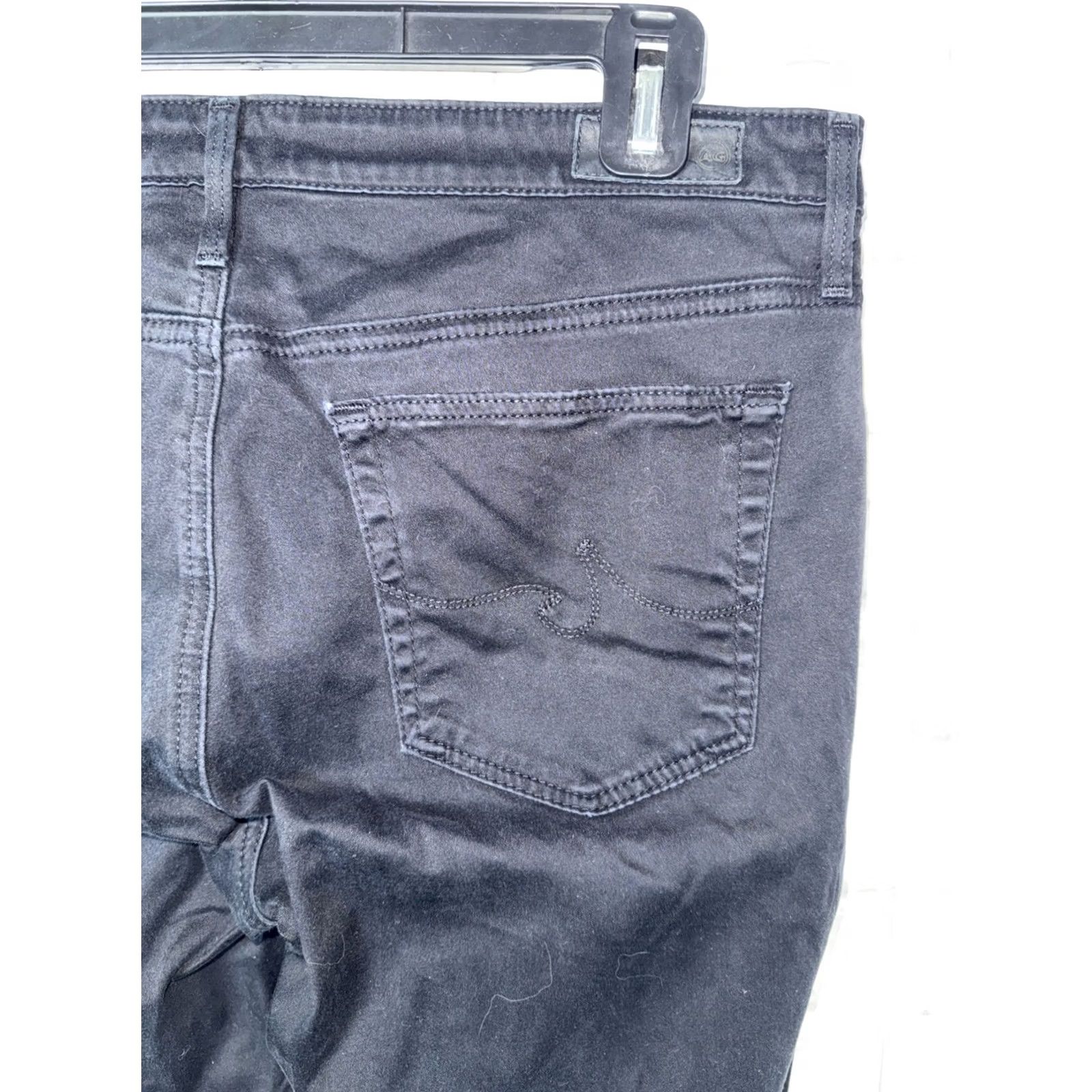 Denime AG Adriano Goldschmied Jeans Womens 30r Black Denim The Stevie Slim Straight USA Jeans 5-Pocket Ankle Womens Size 30" / US 8 / IT 44 - 5 Thumbnail