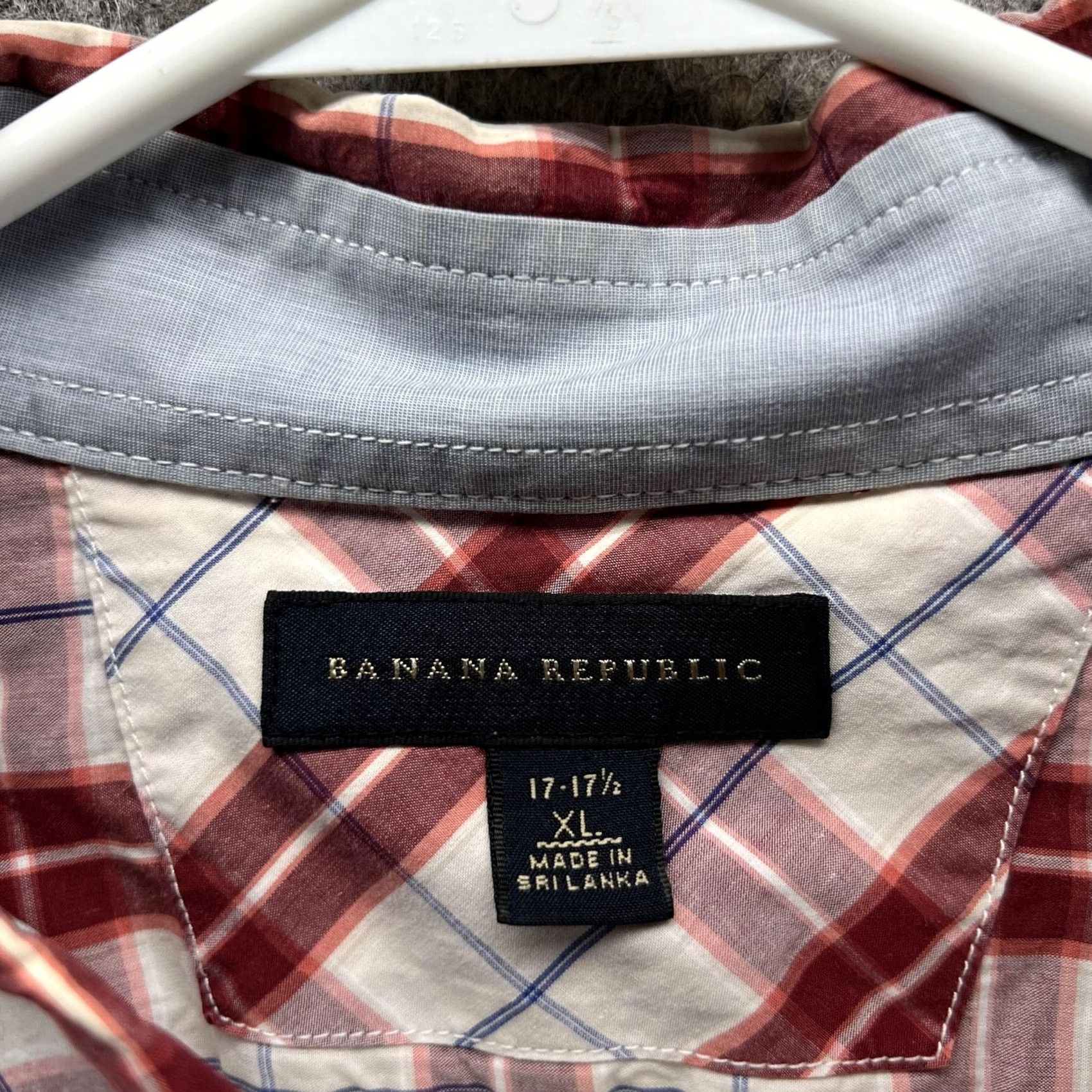 Banana Republic VINTAGE Banana Republic Shirt Mens Extra Large Plaid Red White Button-Down Preppy Size US XL / EU 56 / 4 - 5 Thumbnail