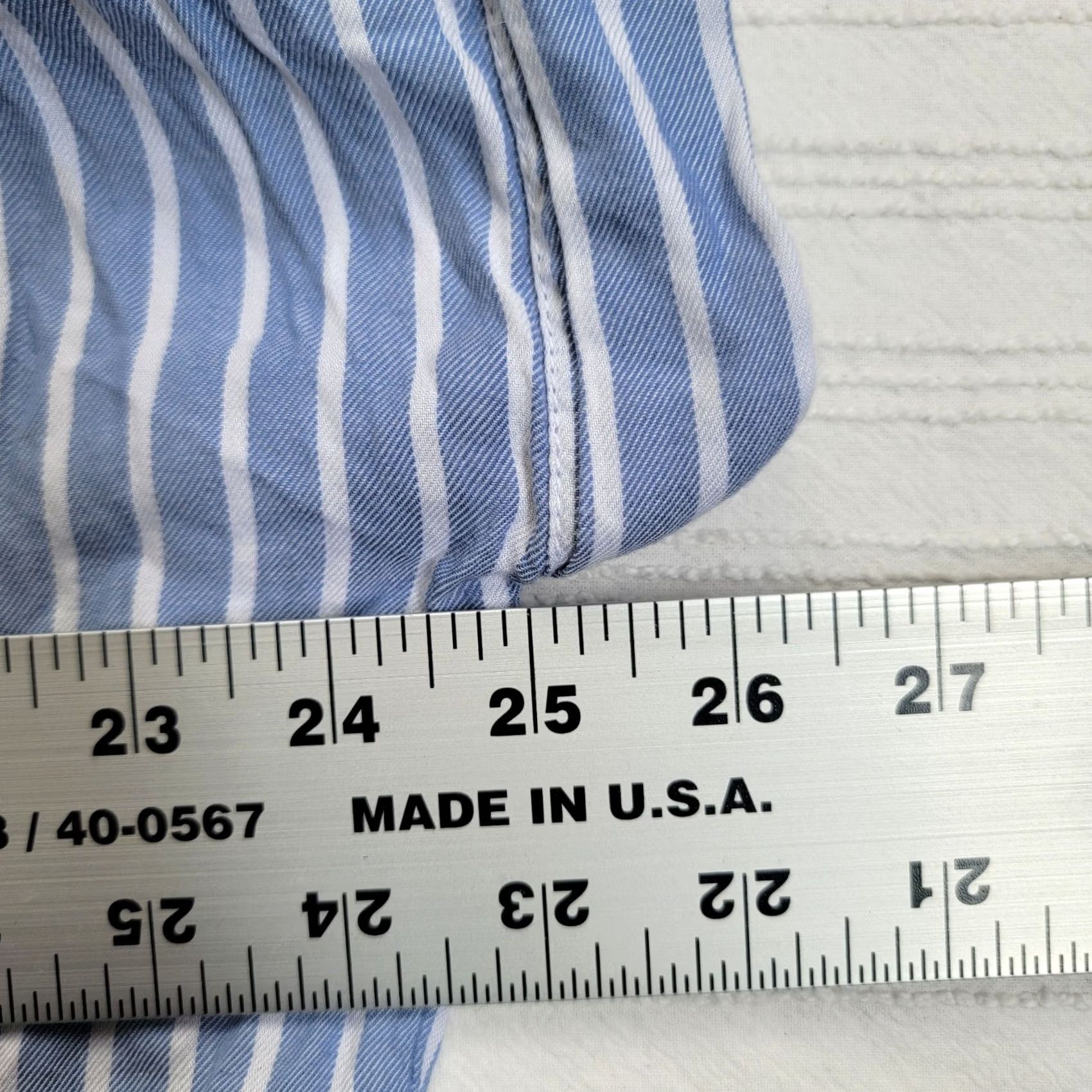Vintage Beach Lunch Lounge Women's XL Blue White Striped Button Down Shirt Blouse Top Size XL / US 12-14 / IT 48-50 - 6 Thumbnail