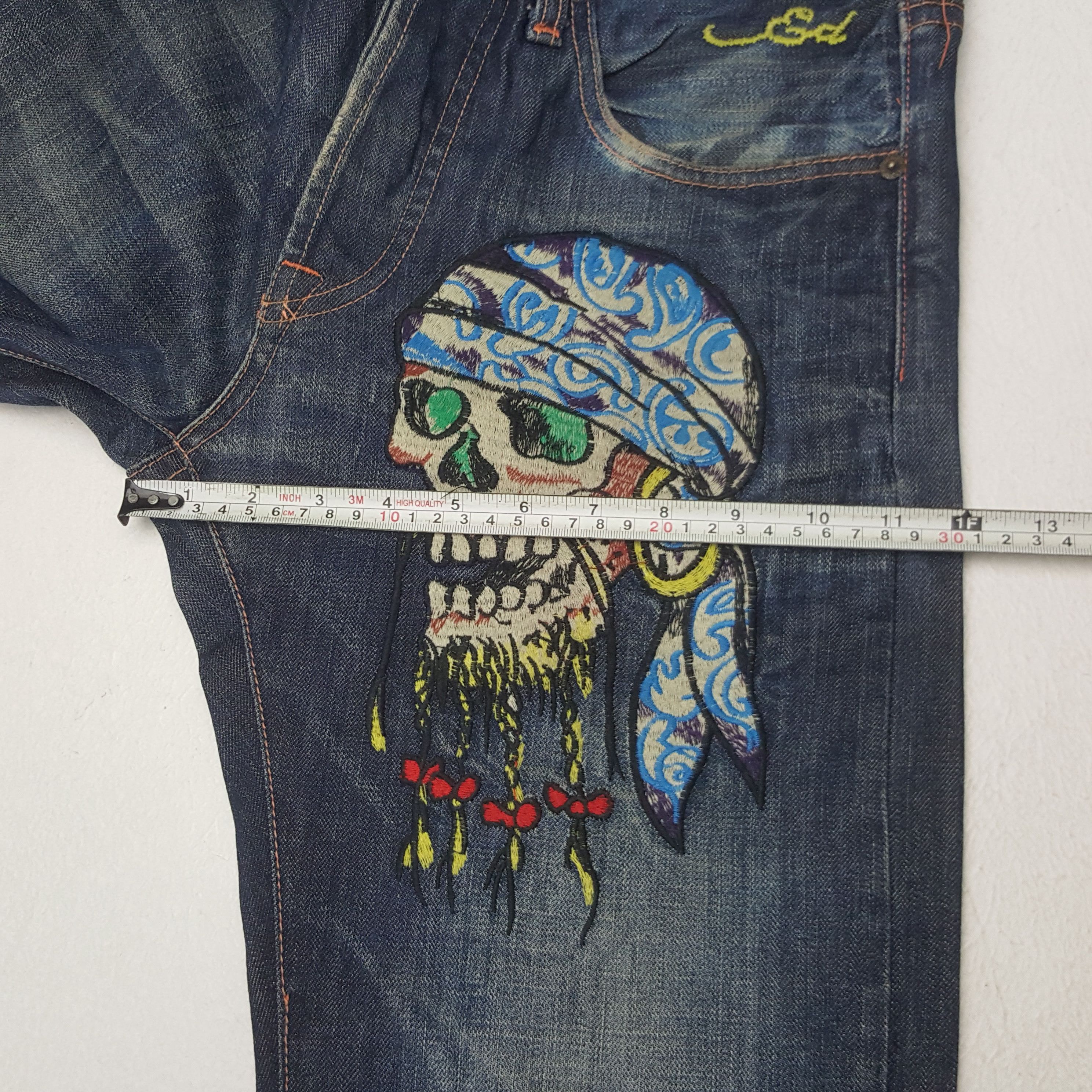 Christian Audigier × Ed Hardy × Vintage Vintage Ed Hardy by Christian Audiger Denim Jeans C280N23 Size US 30 / EU 46 - 11 Thumbnail