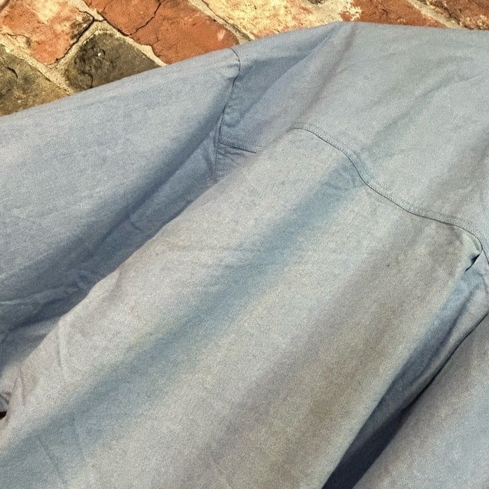 Roper Roper Sky Blue Button Front Shirt 2XL Size US XXL / EU 58 / 5 - 6 Thumbnail