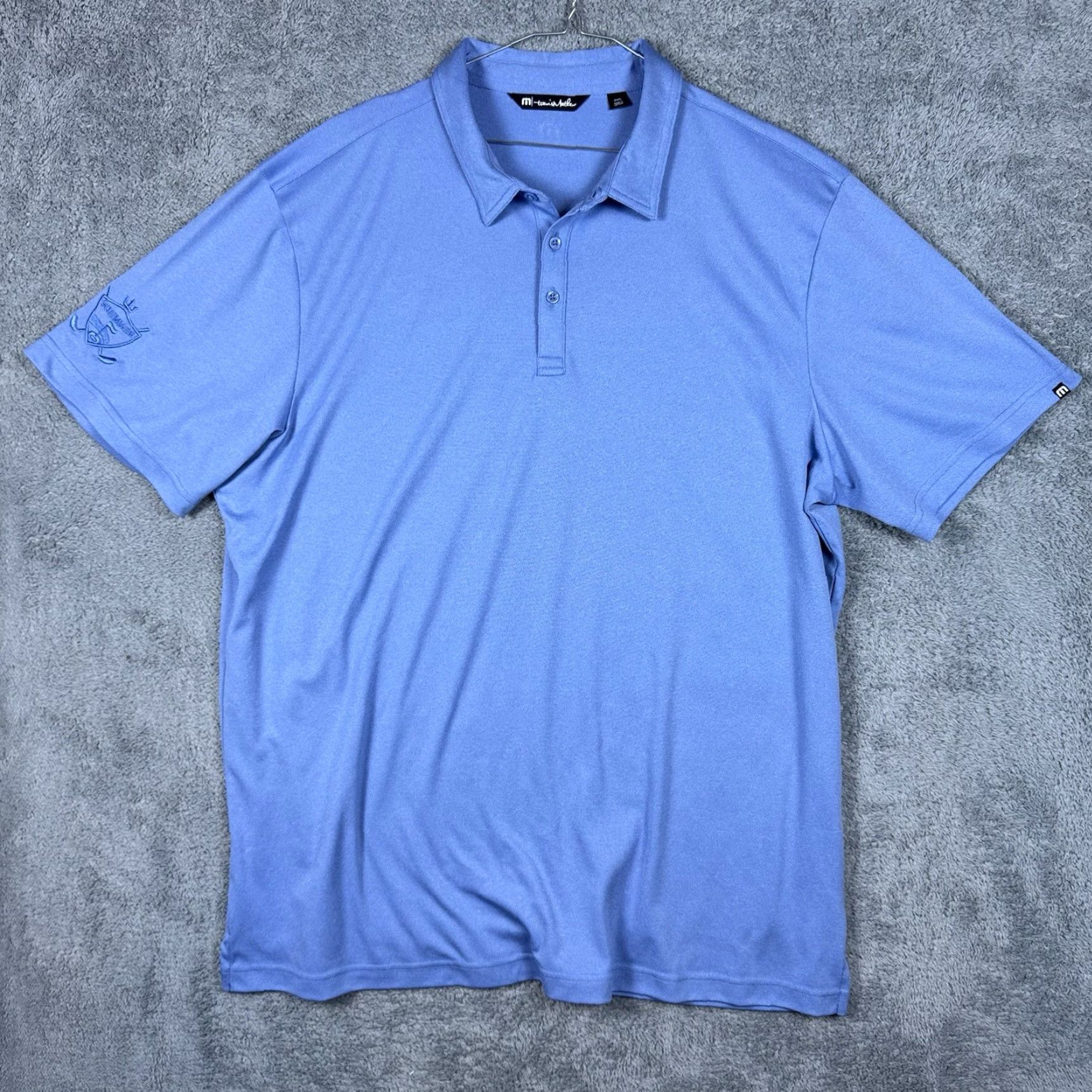 TravisMathew Travis Mathew Polo Shirt Mens 3XL Blue Logo Sports Breathable Quick Dry Stretch Golf Coto Prestige Regular Shirt Size XXXL Size US XXL / EU 58 / 5 - 3 Thumbnail