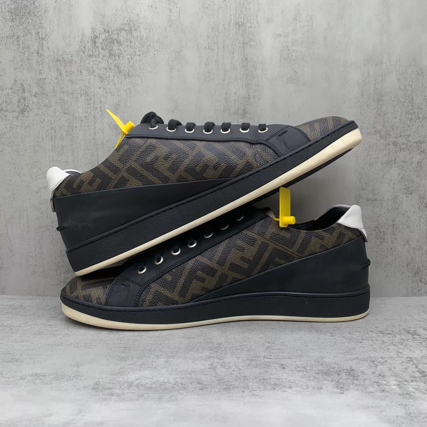 Fendi FENDI low-top FF print brown sneaker EU45 Size US 12 / EU 45 - 3 Thumbnail