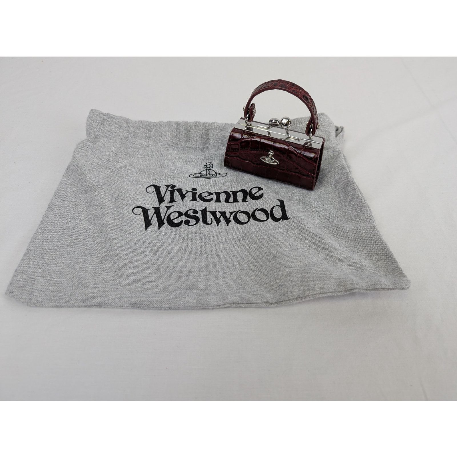 Vivienne Westwood o1rshd1 Size: OS / Crocodile Doll Bag in Burgundy Size ONE SIZE - 9 Thumbnail